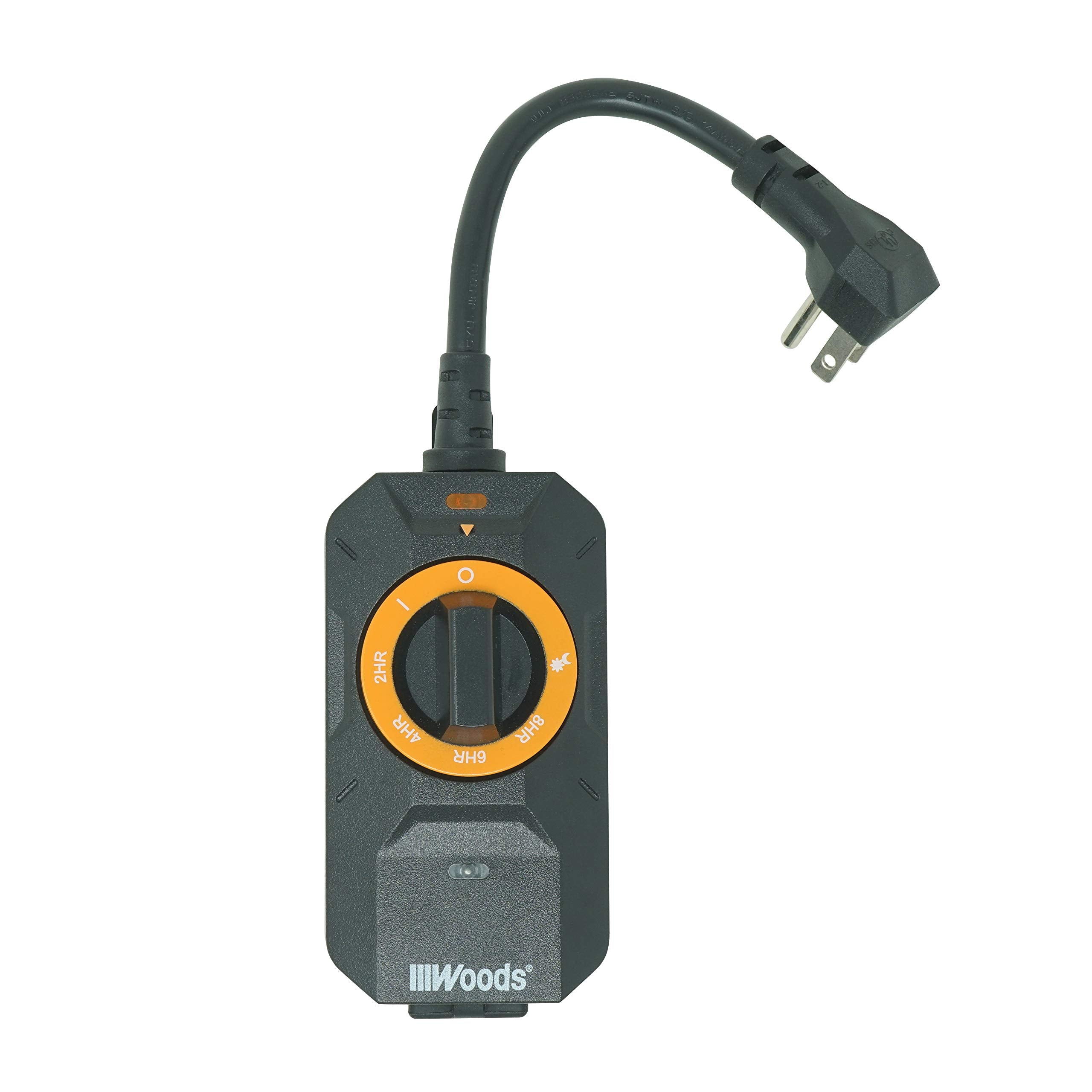 Woods 50121Wd Outdoor Dusk To Dawn Lighting Timer, 1 Grounded Outlet