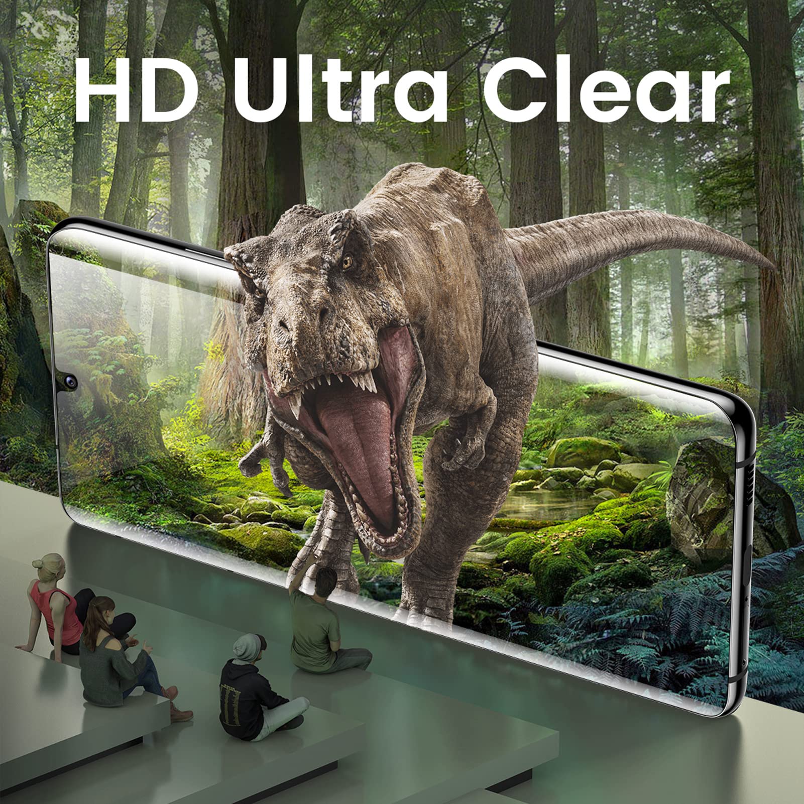 Mohave 2 Pack [Auto Alignment/Dust Removal] Screen Protector For Samsung Galaxy S21 Ultra 5G 6.8?, 3D Curved Hd Clear Film, 7H H