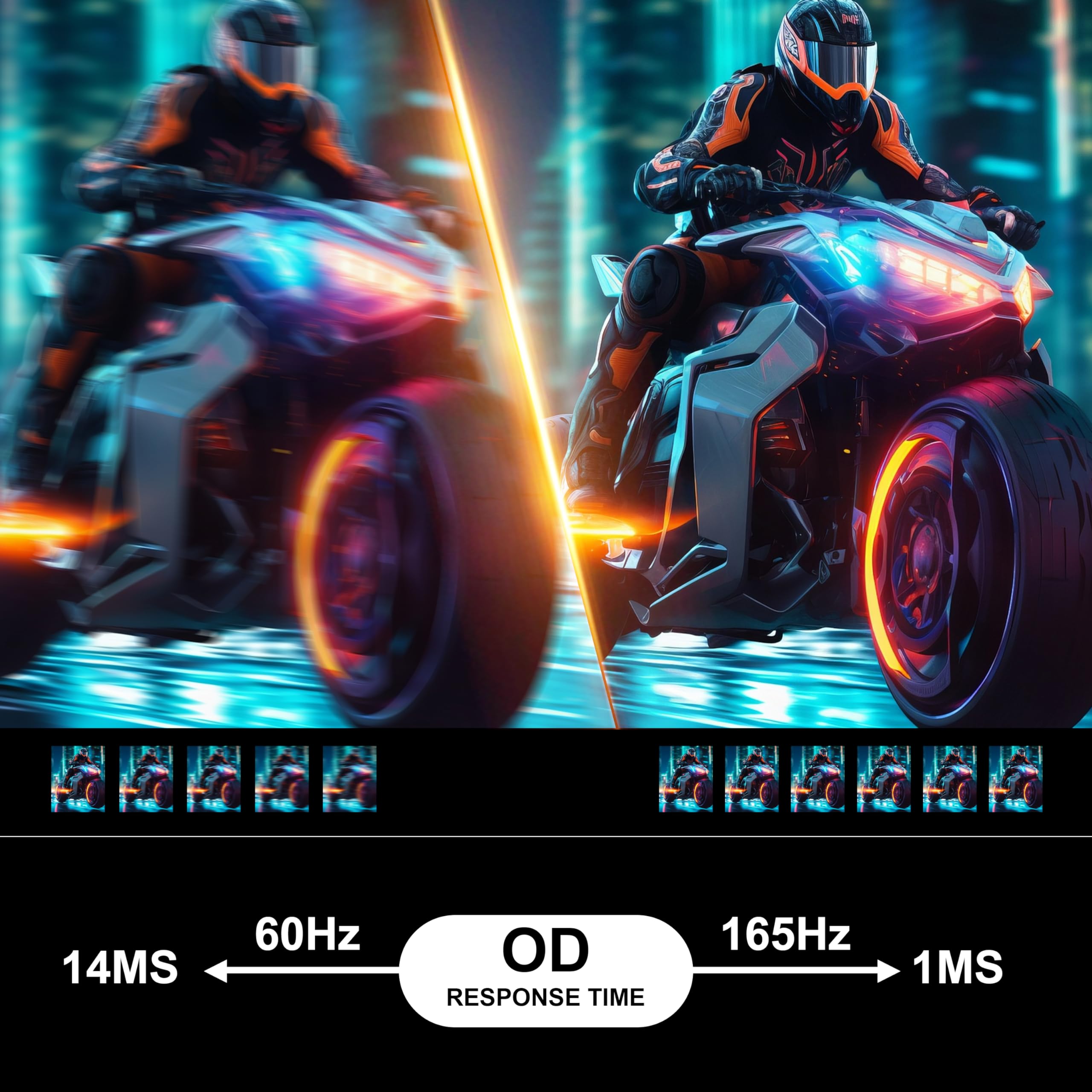 Sansui 27 Inch Gaming Monitor 165Hz 1Ms Computer Monitor With Built In Speakers Fhd 1080P Adaptive Sync 100% Srgb Dpx1 Hdmix2 Po