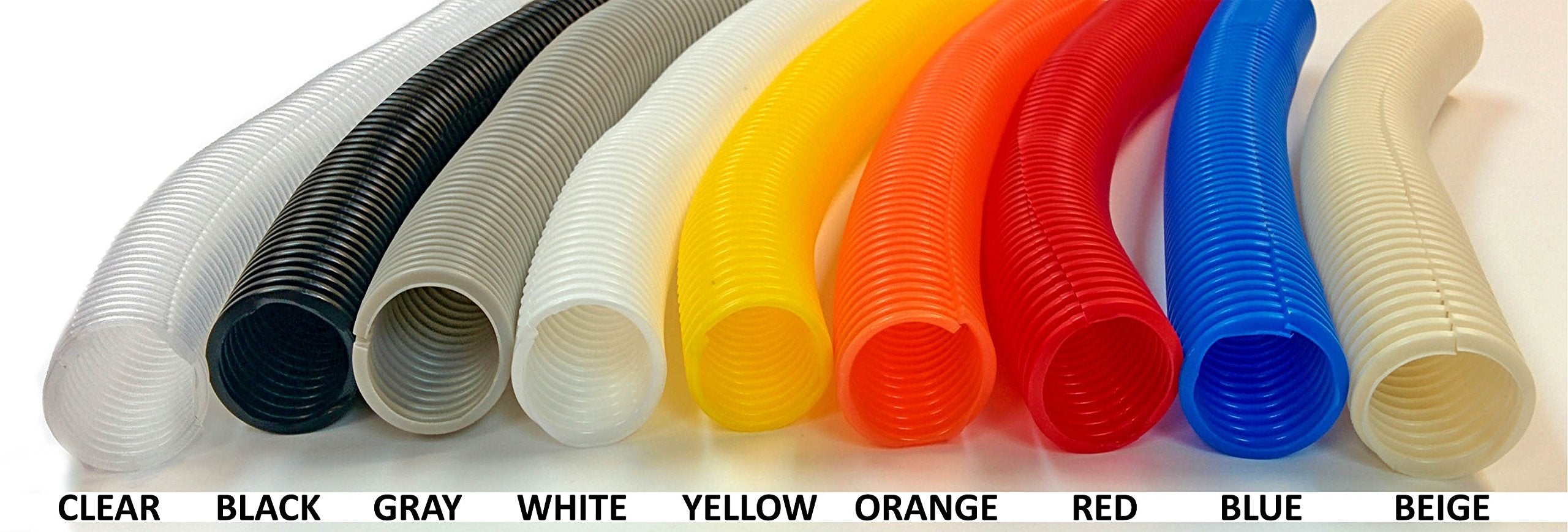 Electriduct 2.5 '' Split Wire Loom Tubing Polyethylene Corrugated Flexible Conduit (2.5 Inch Id)   Black   5 Feet