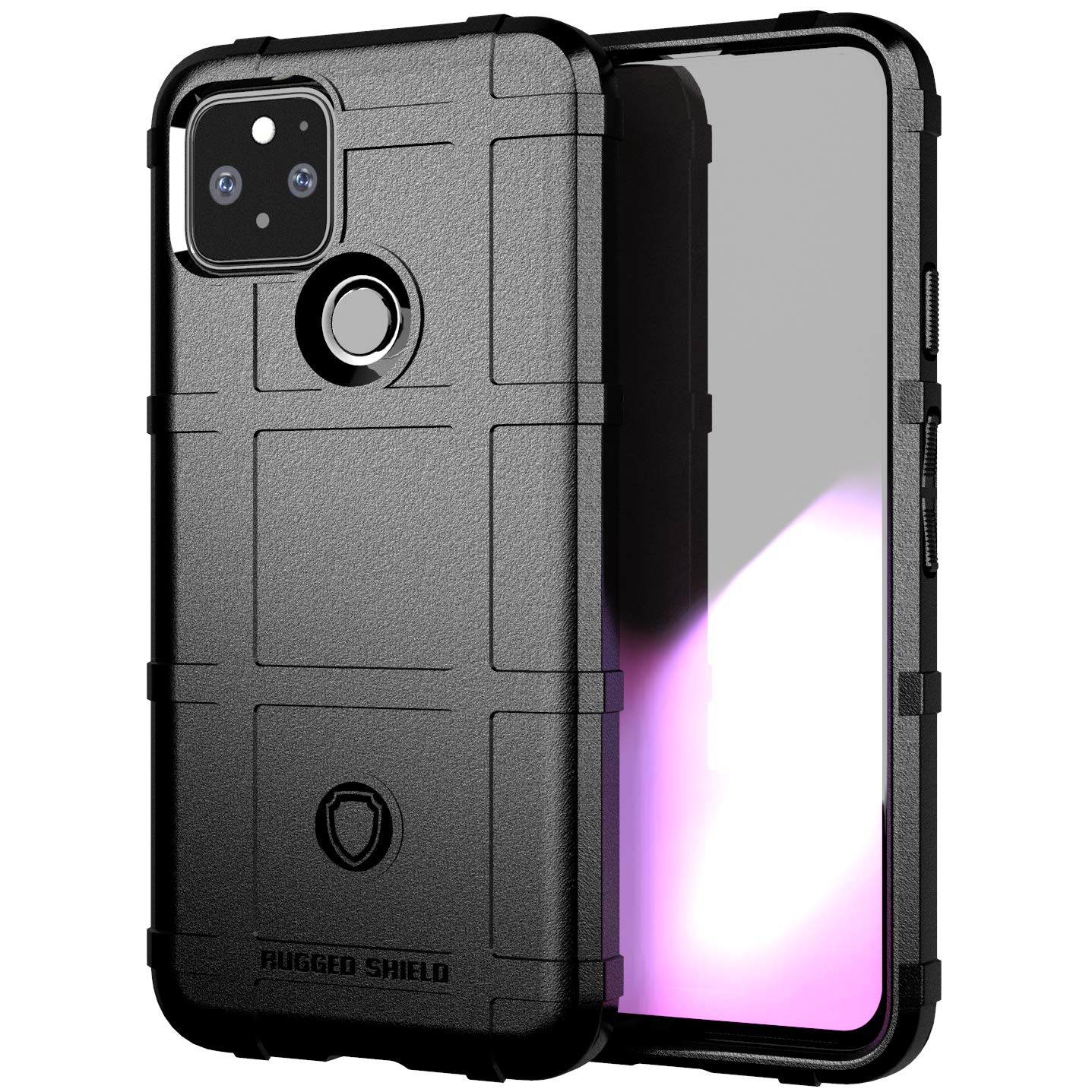 Ego Tactical Rugged Shield Brand Solid Color Tpu Phone Case For Google Pixel 5 5G   Black