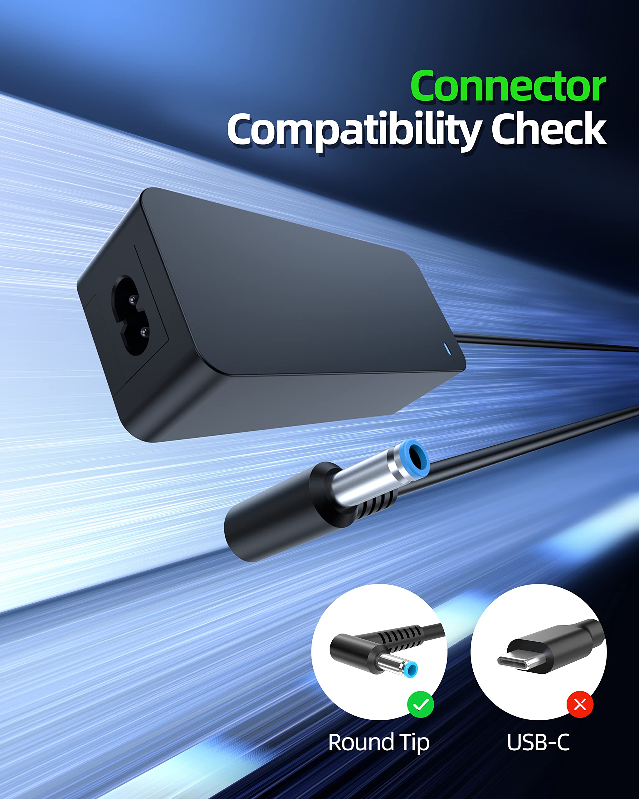 45W Model Charger Fit For Hp 14 Dq0Xxx 14 Dq0051Dx 14 Dq0052Dx 14 Dq0054Dx 14 Dq0055Dx 14 Dq0011Dx 14 Dq0002Dx 14 Dq0003Dx 14 Dq0005Dx 14 Dq0001Dx 14 Dq0004Dx 14 Dk1031Dx Laptop Power Cord Supply