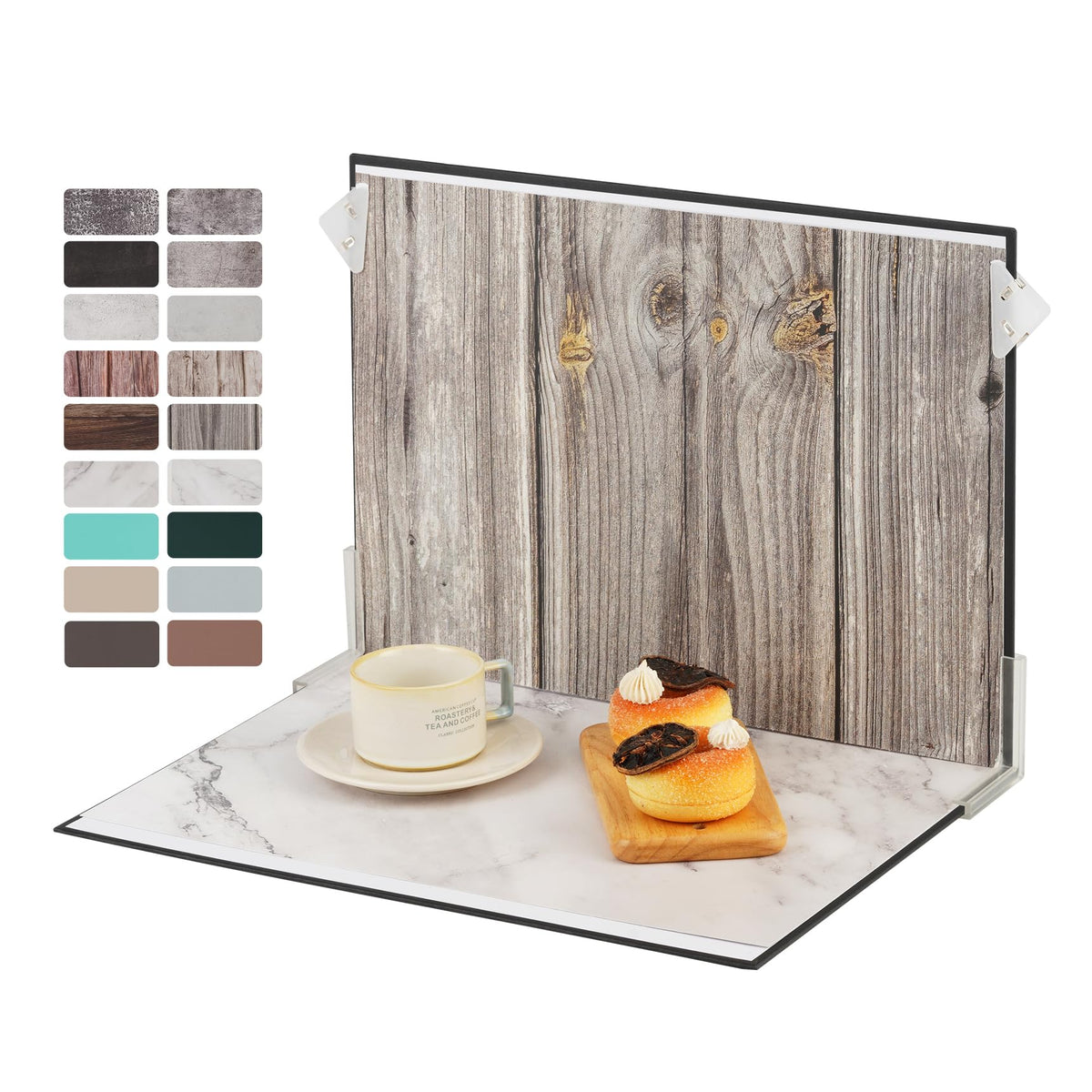 Meking 9Pcs 18Patterns Small Product Photography Backdrop Kit Photo Backdrop Board For Food Photography - Double-Sided Tabletop 