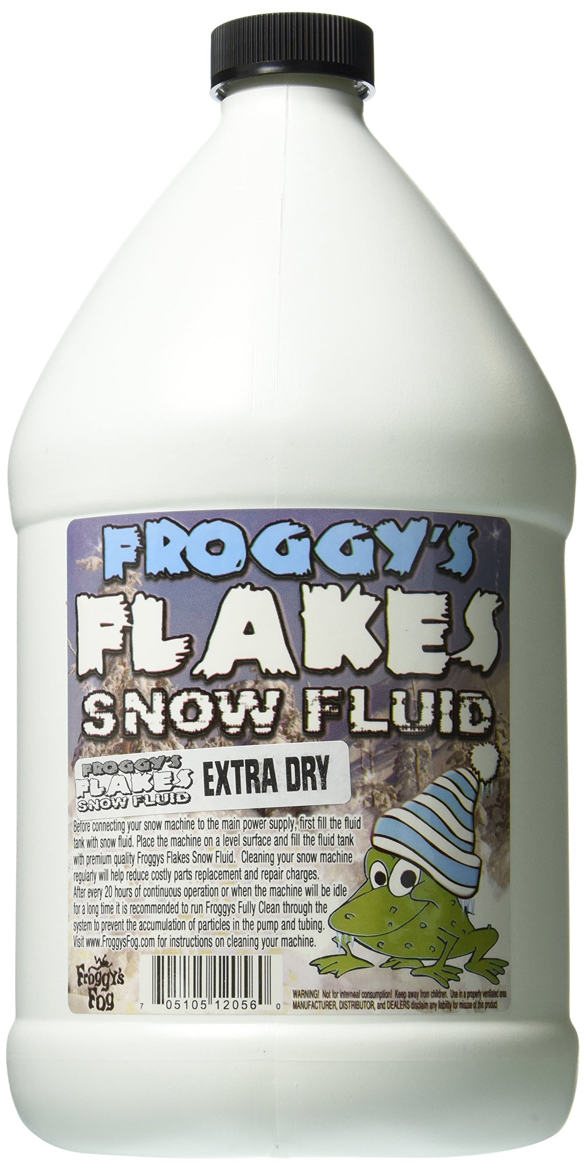 Froggy'S Flakes Snow Machine Fluid, Extra Dry Formula Snow Fluid With 30 Feet Float/Drop, 1 Gallon