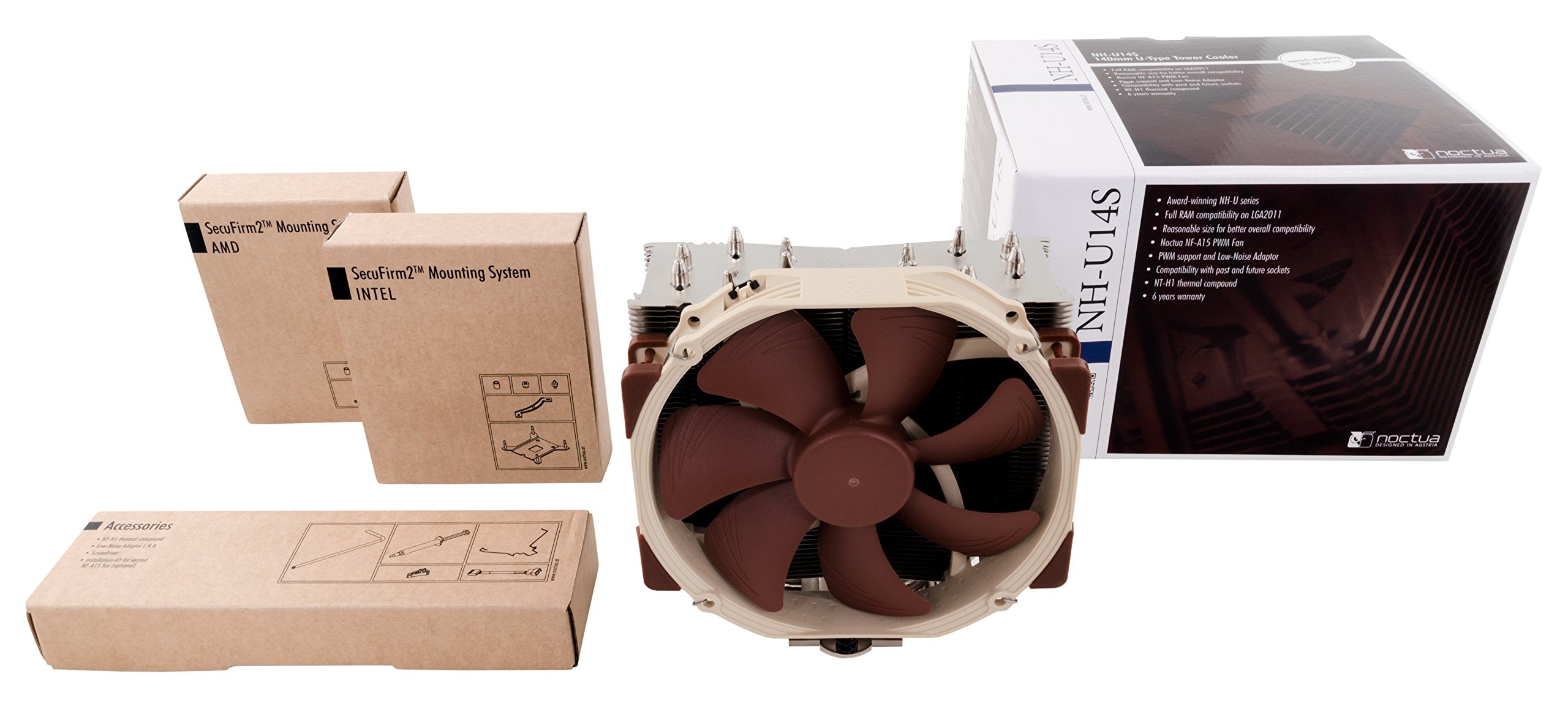 Noctua Nh U14S, Premium Cpu Cooler With Nf A15 140Mm Fan (Brown) For Desktop