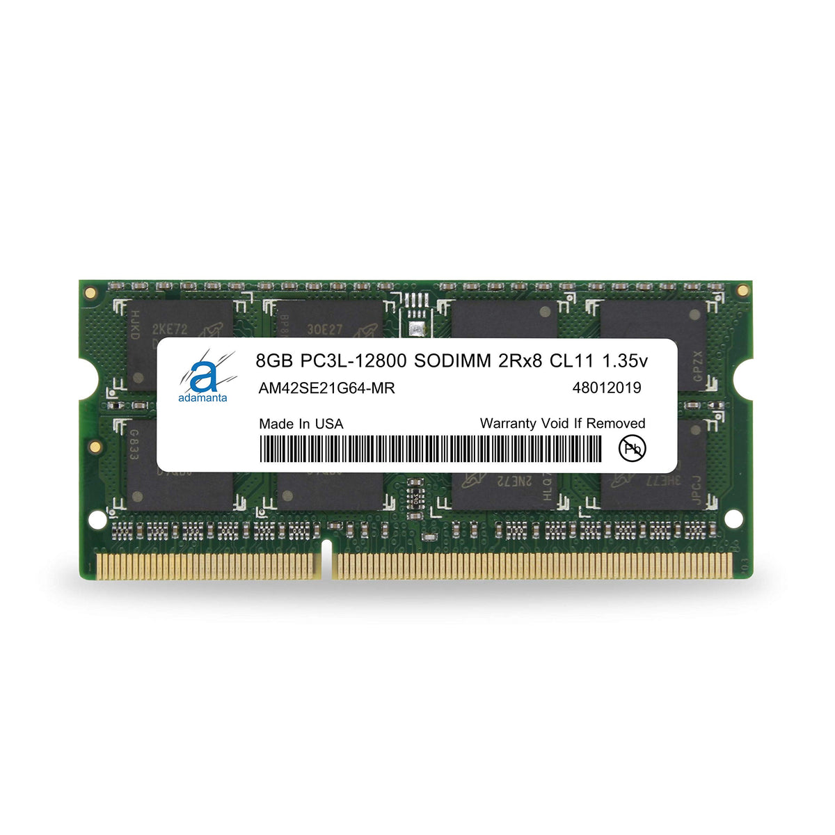 Adamanta 8Gb (1X8Gb) Laptop Memory Upgrade Ddr3/Ddr3L 1600Mhz Pc3L 12800 Sodimm 2Rx8 Cl11 1.35V Notebook Ram Dram