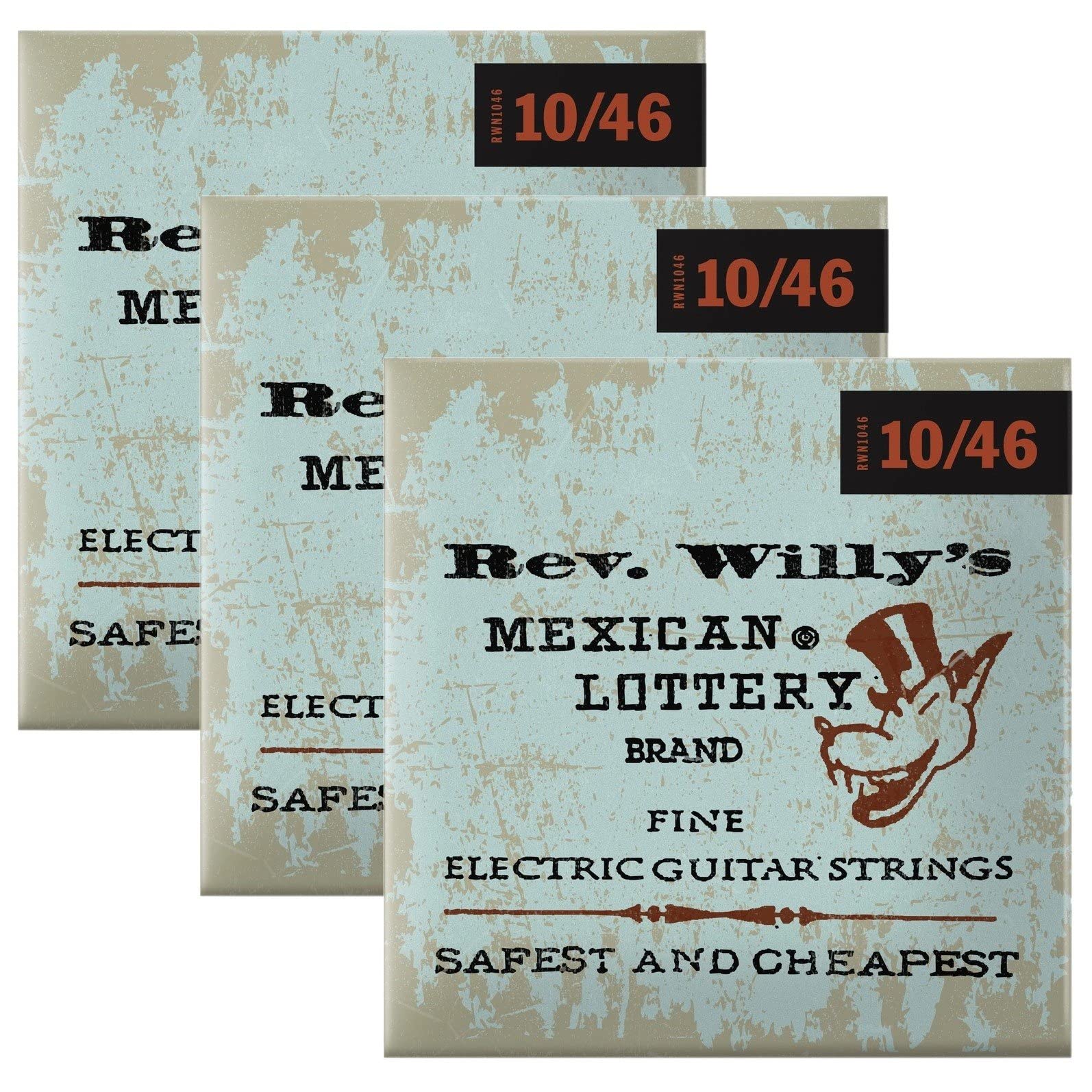 Dunlop Rev. Willy'S Electric Guitar Strings 10 46   3 Pack