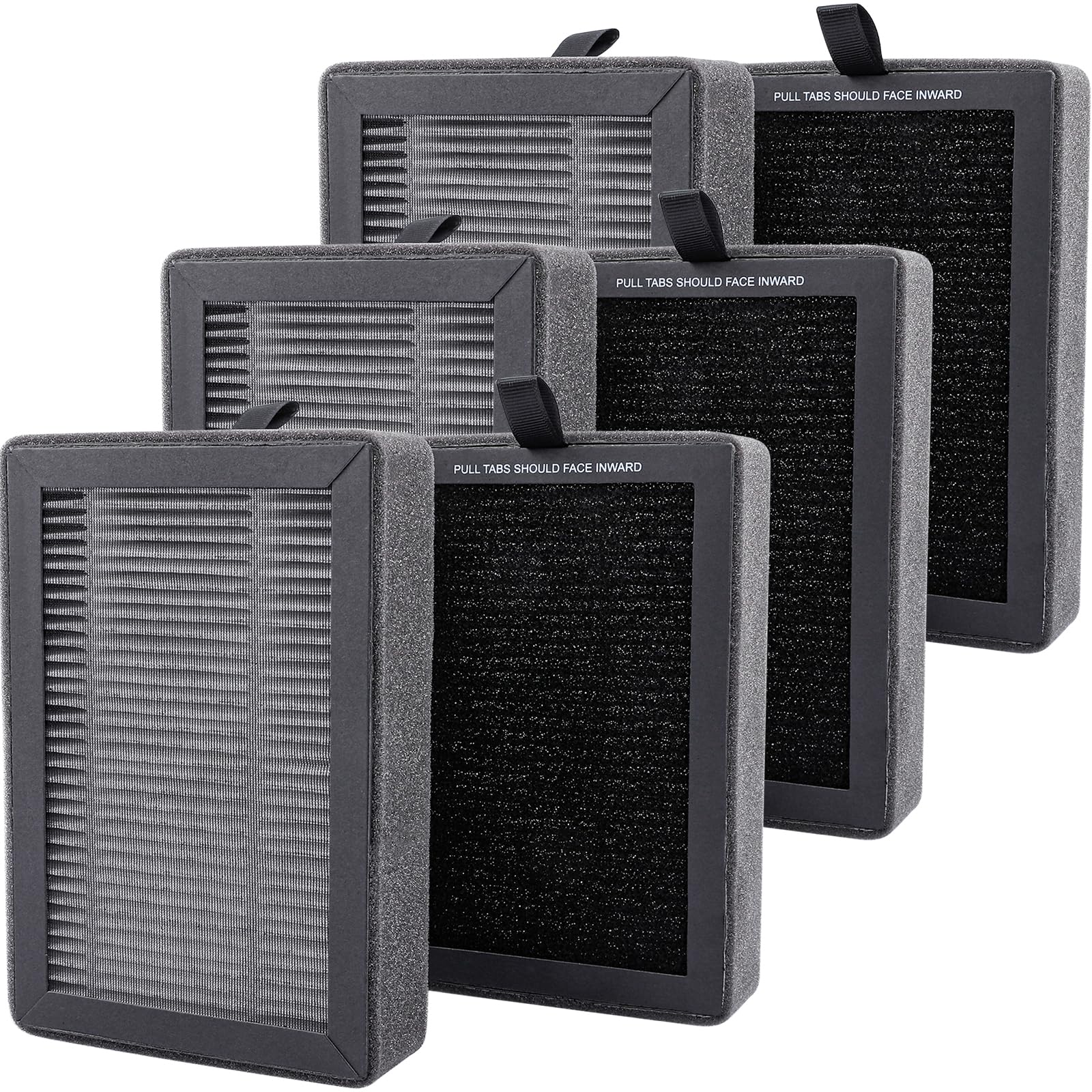 Keepow Lv H128 Replacement Filter 6 Pack Compatible With Levoit Lv H128/Puurvsas (Hm669A) / Rovacs (Rv60) Air Purifier, Lv H128