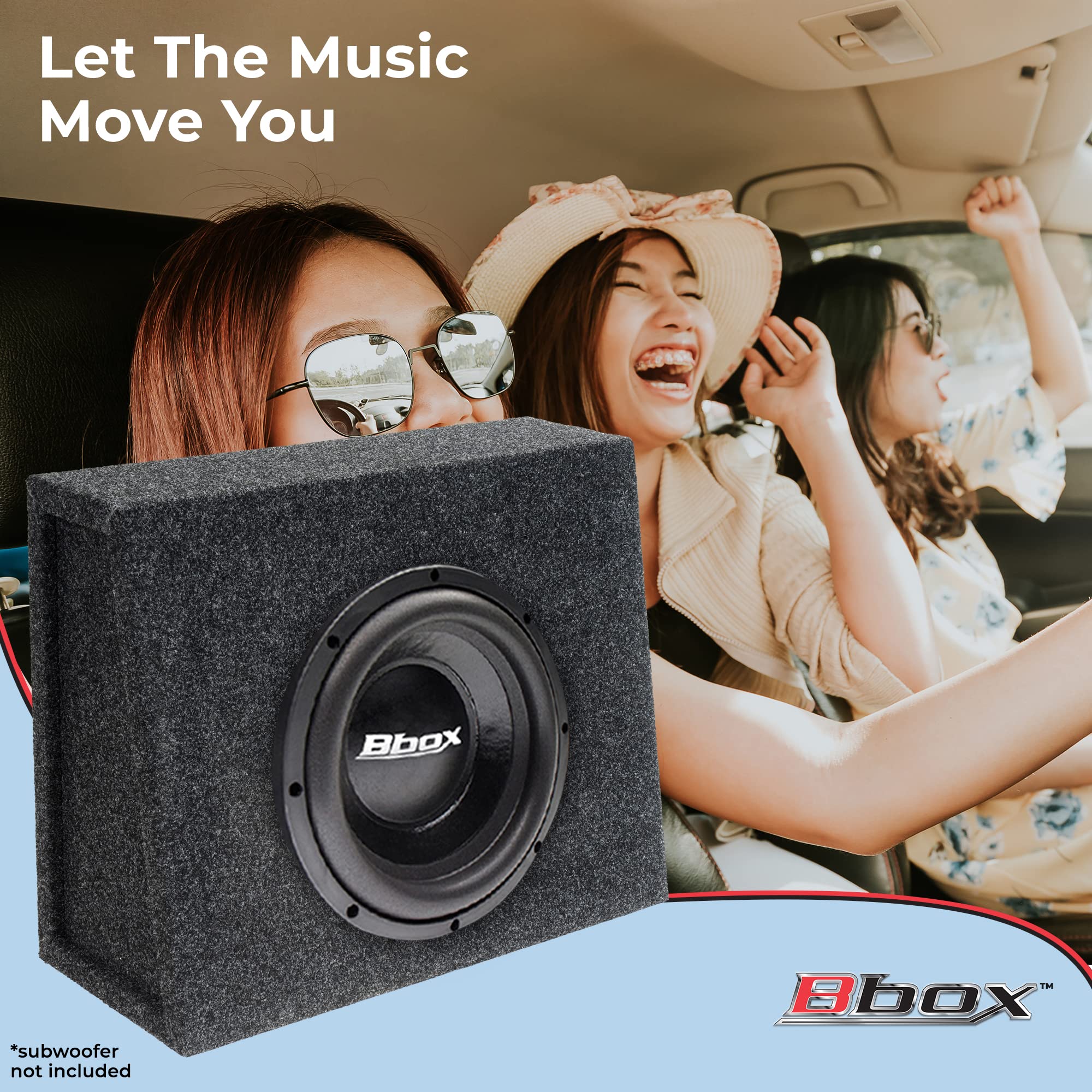 Atrend Bbox Single Sealed 12 Inch Subwoofer Enclosure   Car Subwoofer Boxes & Enclosures   Made In Usa Premium Subwoofer Box Imp