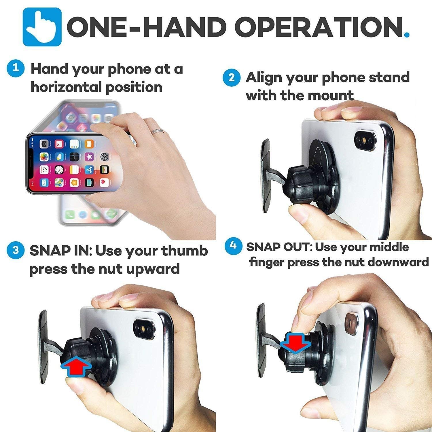 Loyaforba Clip Car Mount Compatible Car Users   Loyaforba 360 Rotation Air Vent Car Out Stand And Dashboard Sticker Holder For G