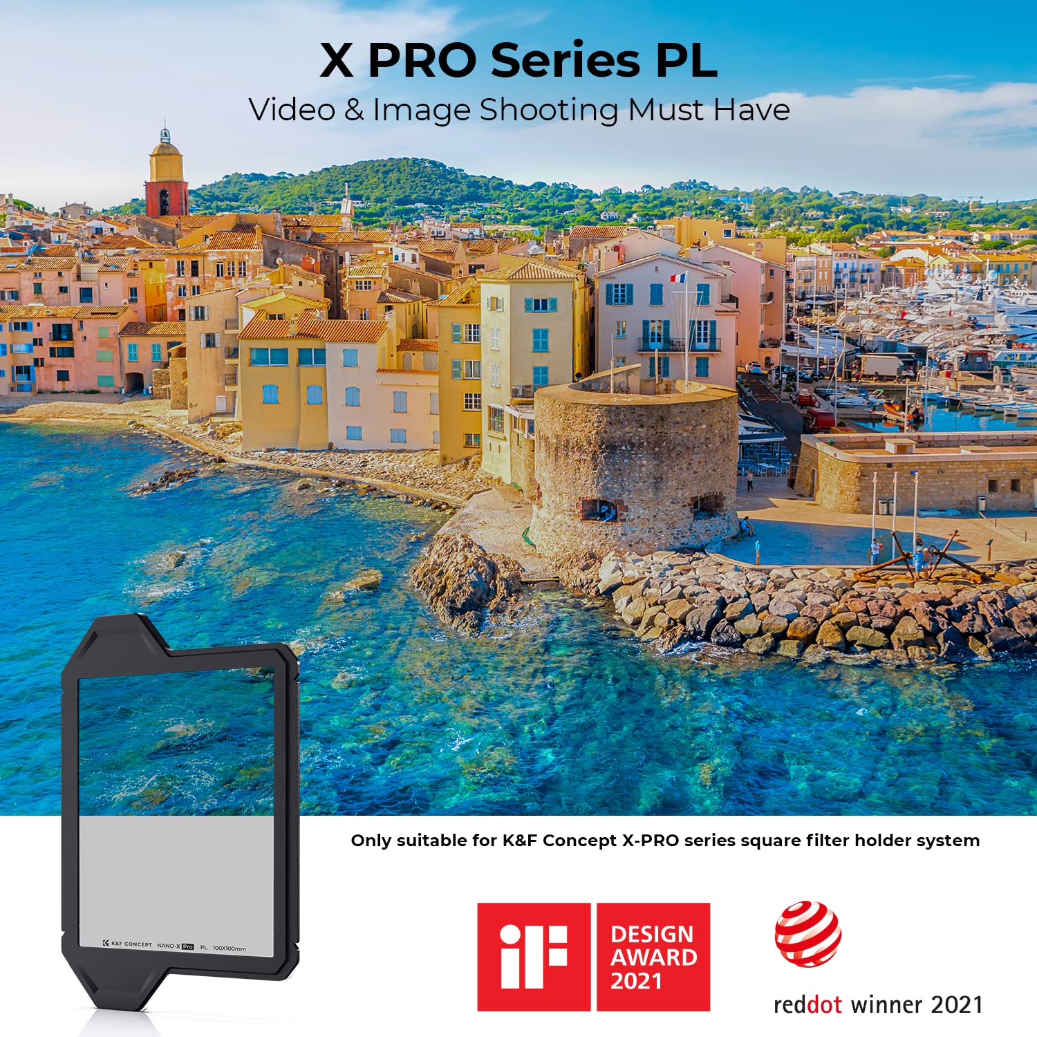 K&F Concept X Pro 100 * 100Mm Square Polarizer Filter 36 Multi Coated Polarizing Filter For Camera Lens