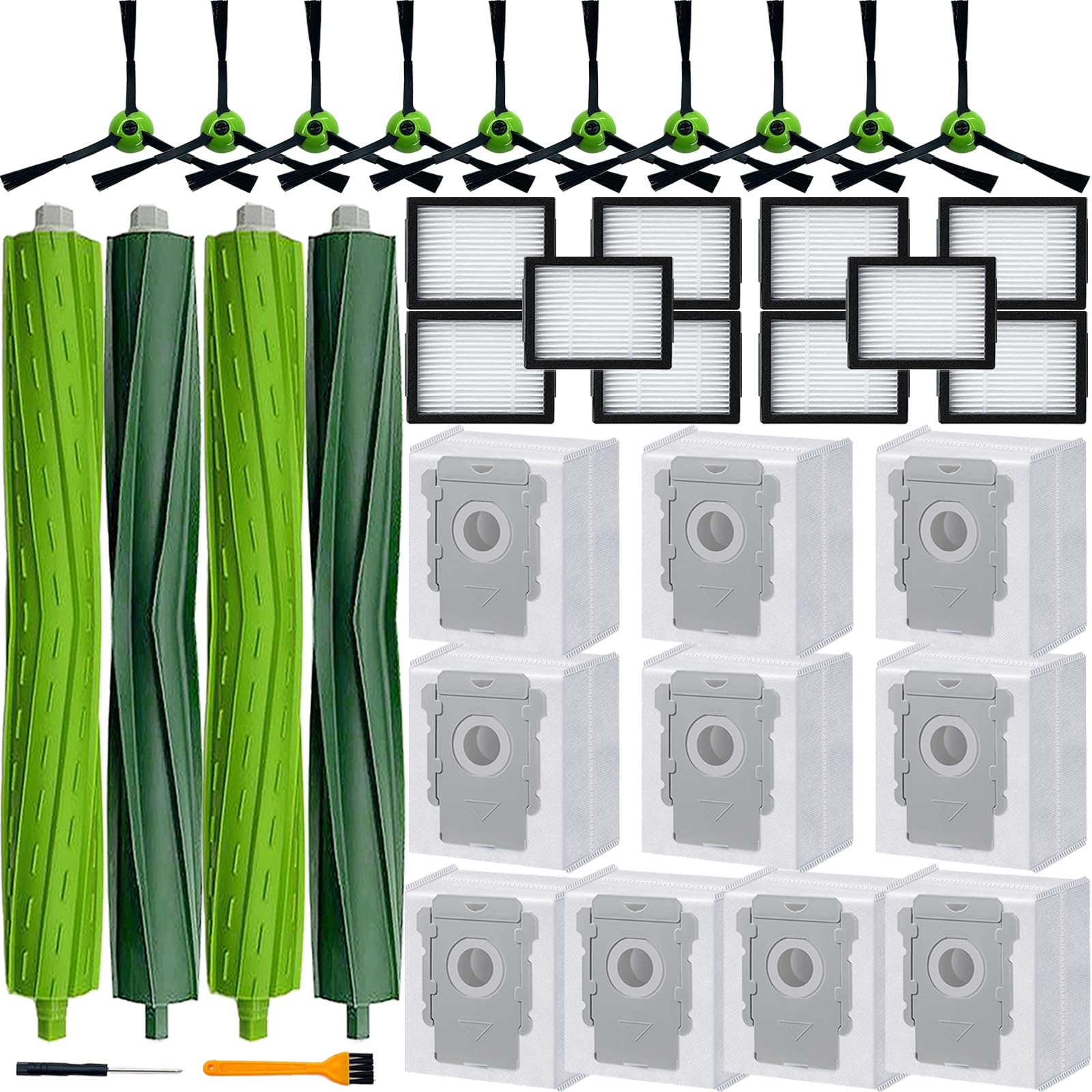 Replacement Parts For Roomba I7 I7+ I3 I3+ I4 I4+ I5 I5+ I6 I6+ I8 I8+ J7 J7+/Plus J8 J8+ E5 E6 E7 Robot Vacuum Accessories,2 Ru