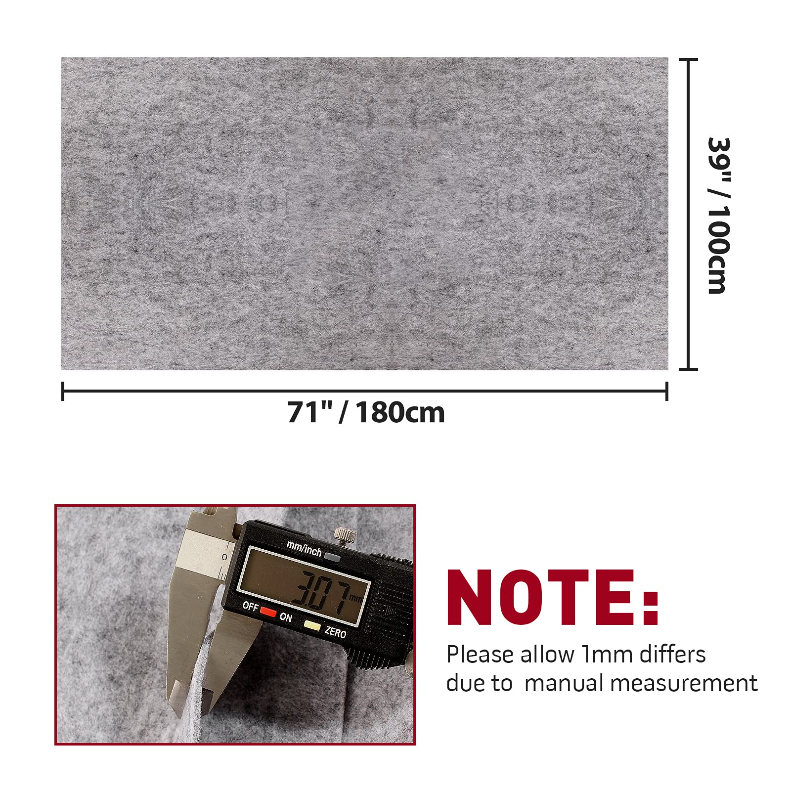 Modigt Gray   Underfelt Carpet For Speaker Sub Box Carpet, Trunk Liner, Truck, Boat Aaaa Grade (40'' X 70'')