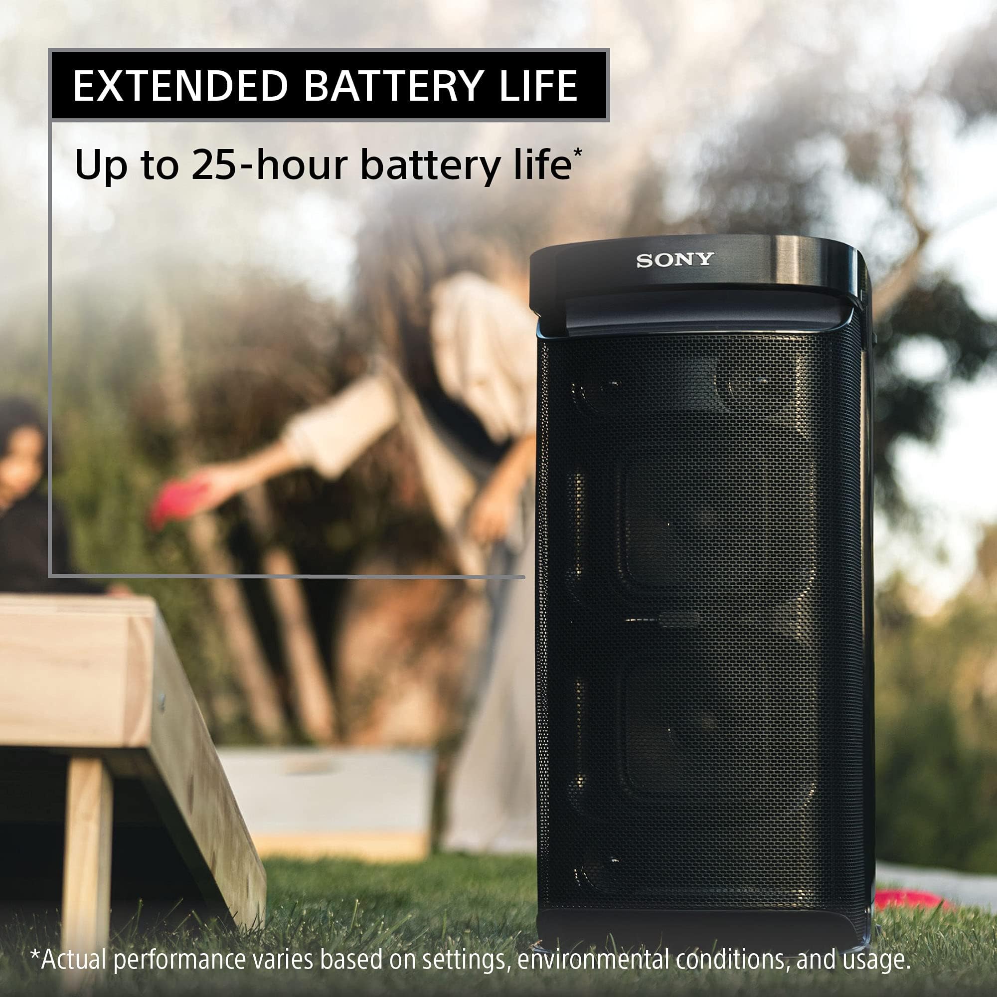 Sony Srs Xp700 X Series Wireless Portable Bluetooth Karaoke Party Speaker Ipx4 Splash Resistant With 25 Hour Battery,Black