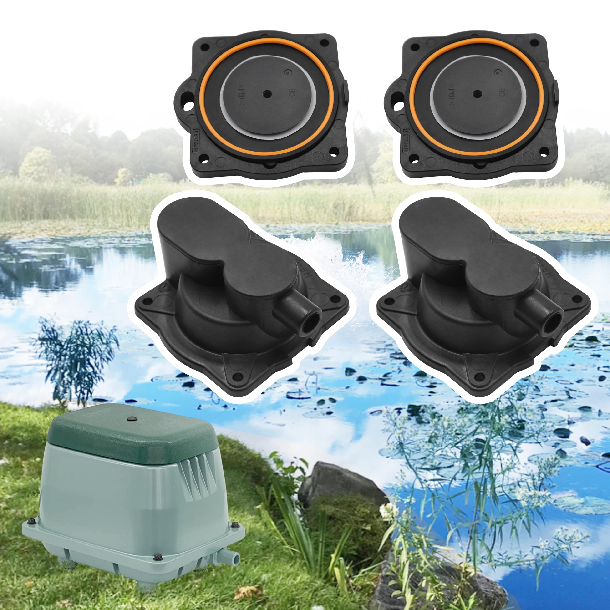 Wehope Hp 80 Hp 60 Air Pump Rebuild Complete Kit Replacement For Hiblow Hp 80/Hp 60,Including The Filter And Safety Screw.