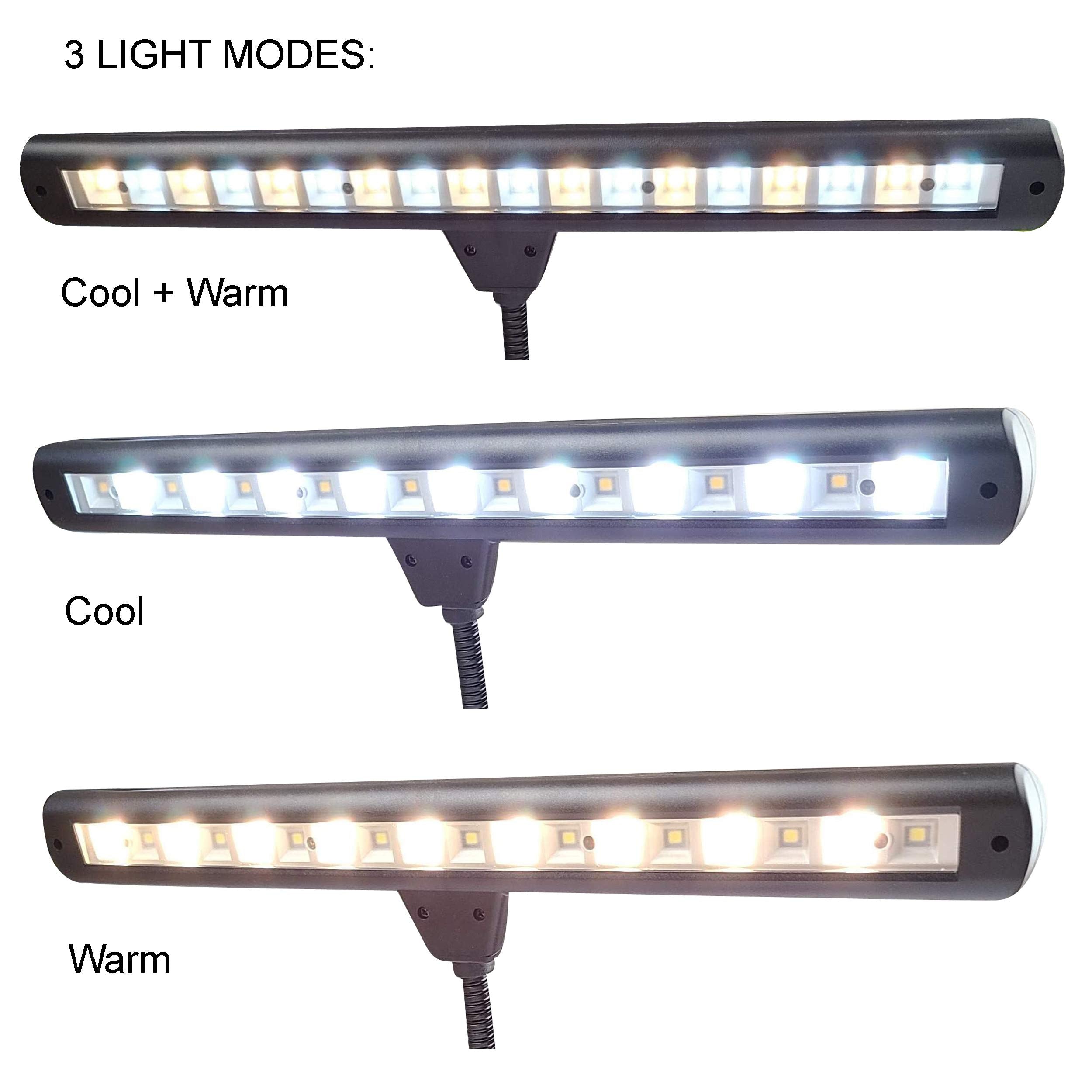 Extra Wide Clip On Music Stand Orchestra Light  18 Led Rechargeable Usb Piano, Desk, Reading Lamp