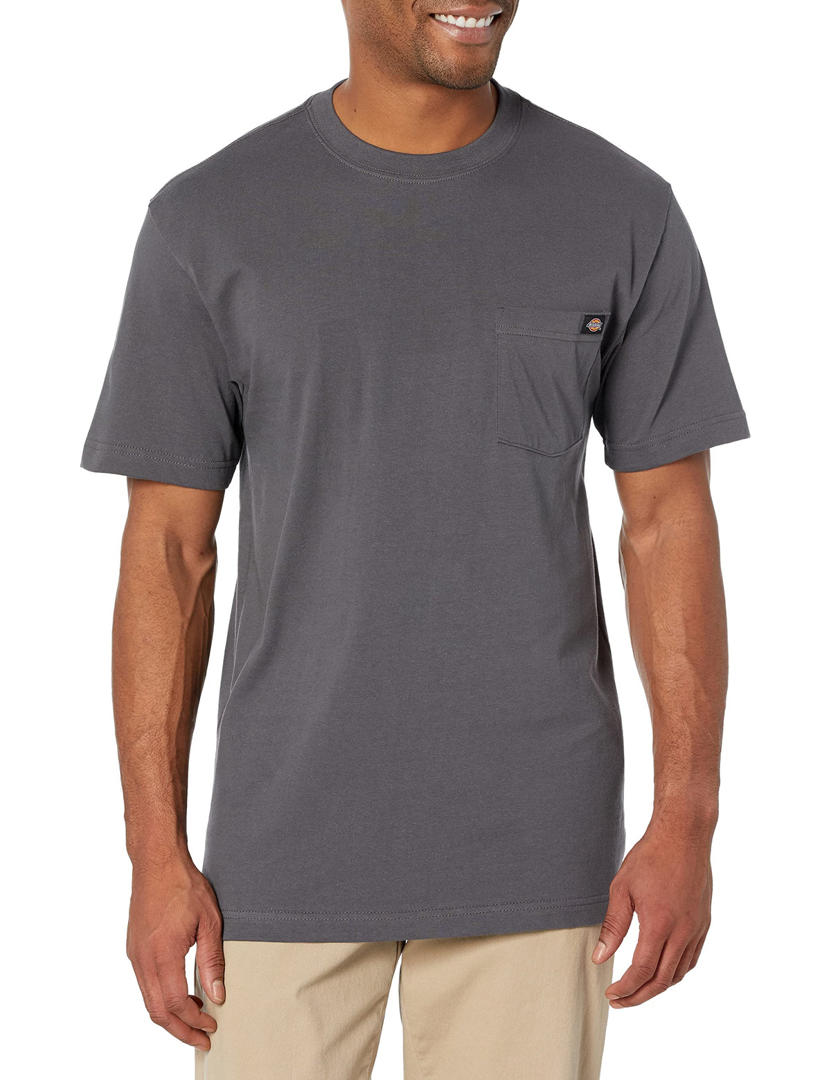 Dickies Mens Short Sleeve Pocket T Shirt Fashion T Shirts, Charcoal, Xx Large Us