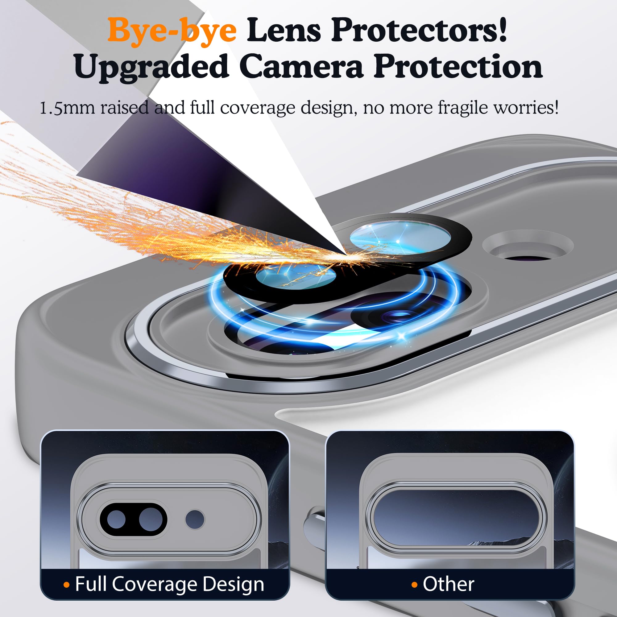 Amoraaqua Compatible With Google Pixel 9 Pro Xl Case With 360 Magnetic Ring Stand [Compatible With Mag-Safe ] Shockproof Translu