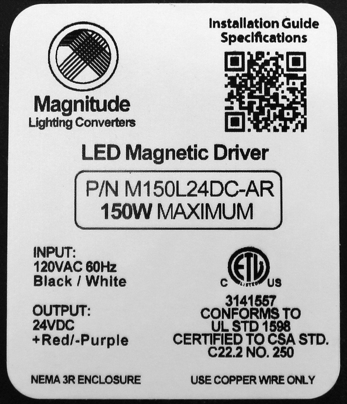 24V 150W Magnitude Led Driver Transformer By Inspired Led