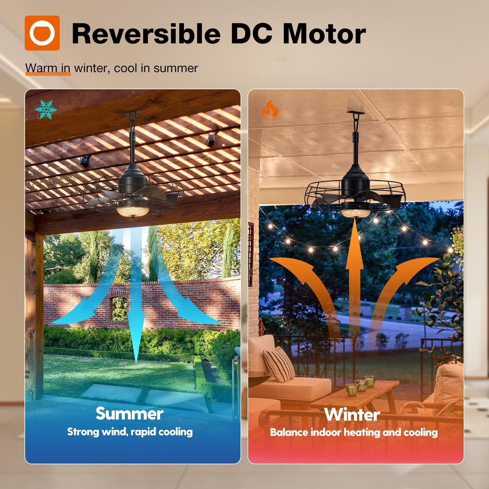 Addlon Outdoor Ceiling Fans With Lights For Patios, 20 Inch Wet Rated Black Gazebo Fan With Remote, 6 Speeds, 3Cct Dimmable, Noi