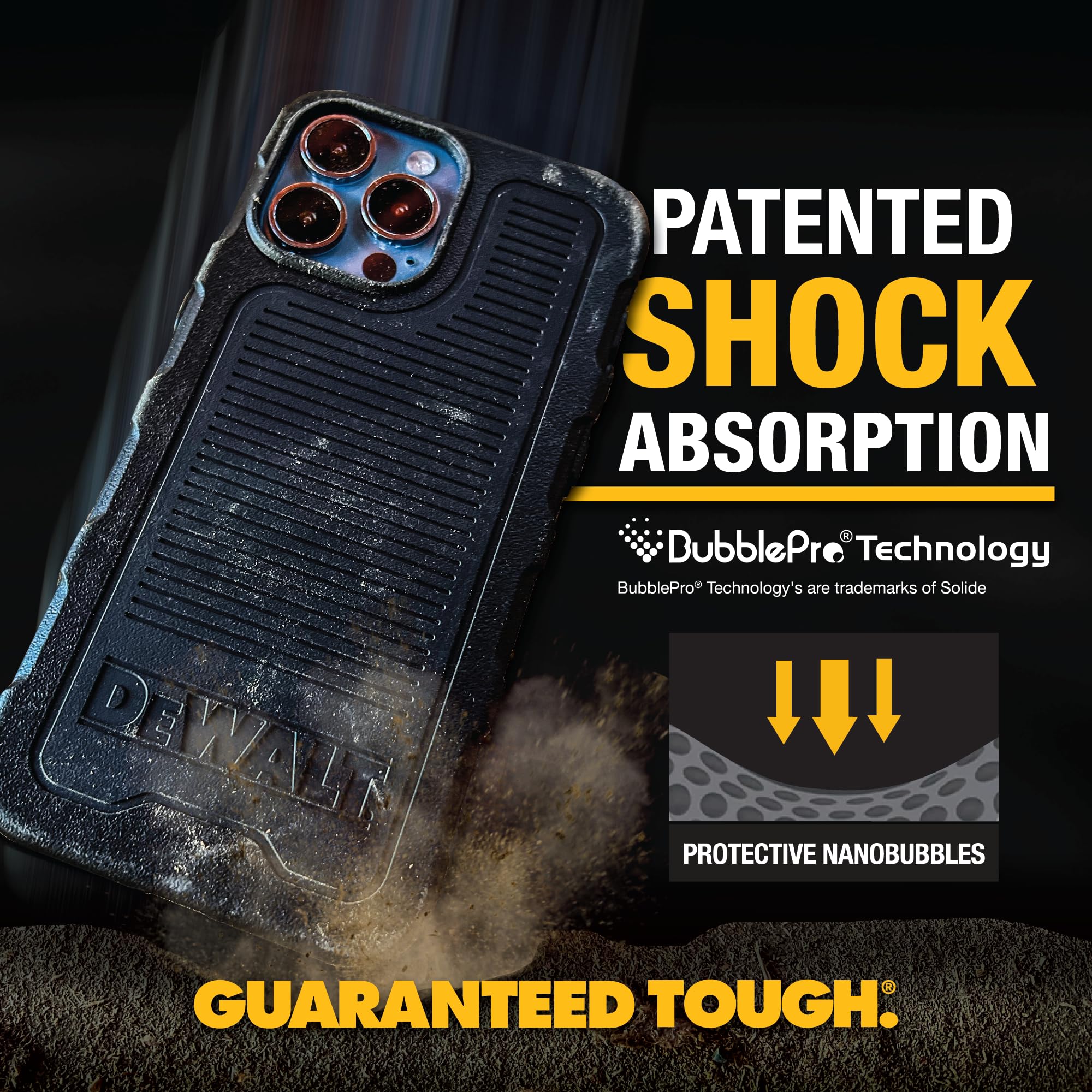 Dewalt Strong Magnetic For Iphone 15 Case, Fits Magsafe, Drop Resistant, Impact Protective Back Cover, Mag Safe Compatible Shock