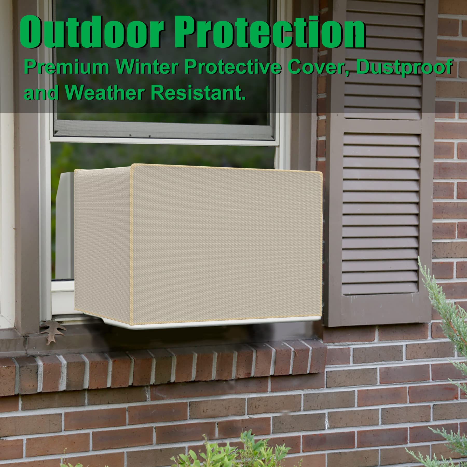 Forestchill Window Air Conditioner Cover For U Shaped 8,000/10,000/12,000 Btu Window Ac Unit, Heavy Duty 600D Weatherproof Air C