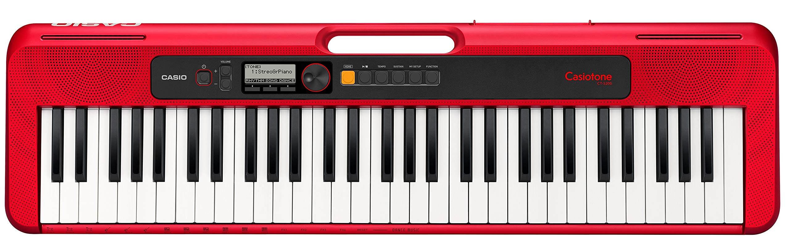 Casio Ct S200Rd 61 Key Premium Keyboard Pack With Stand, Headphones & Power Supply, Red (Cas Cts200Rd Ppk)