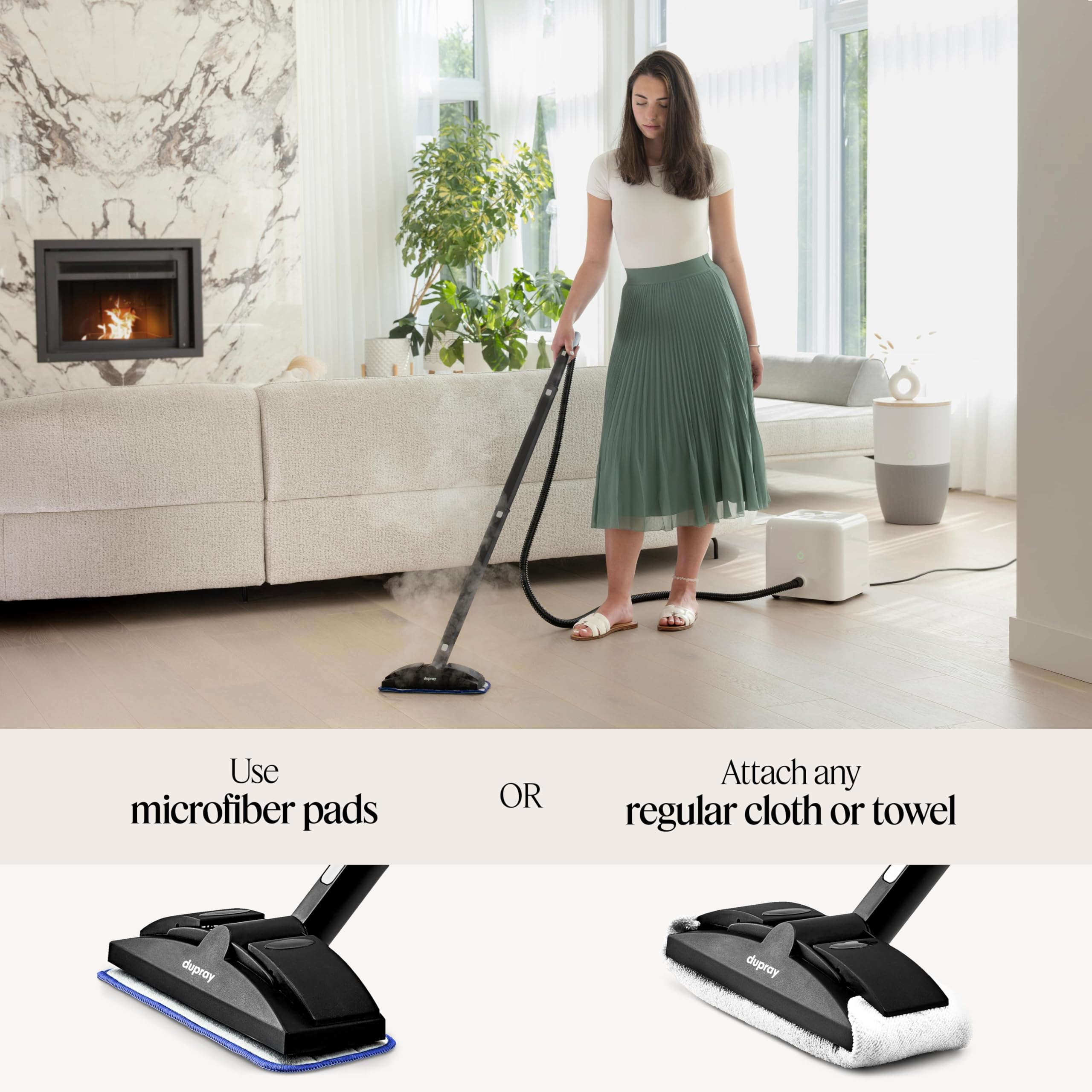 Dupray Neat Steam Cleaner With 40 Accessories   Powerful Multi Purpose Steamer For Deep Cleaning Floors, Upholstery, Grout, And
