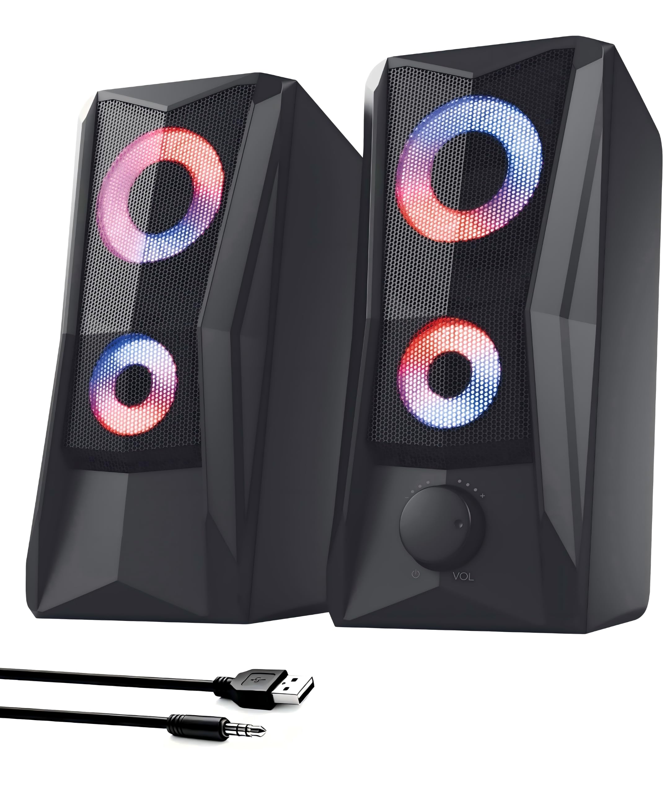 Altrastorm PC Speakers for Desktop, Touch Control Volume Light
