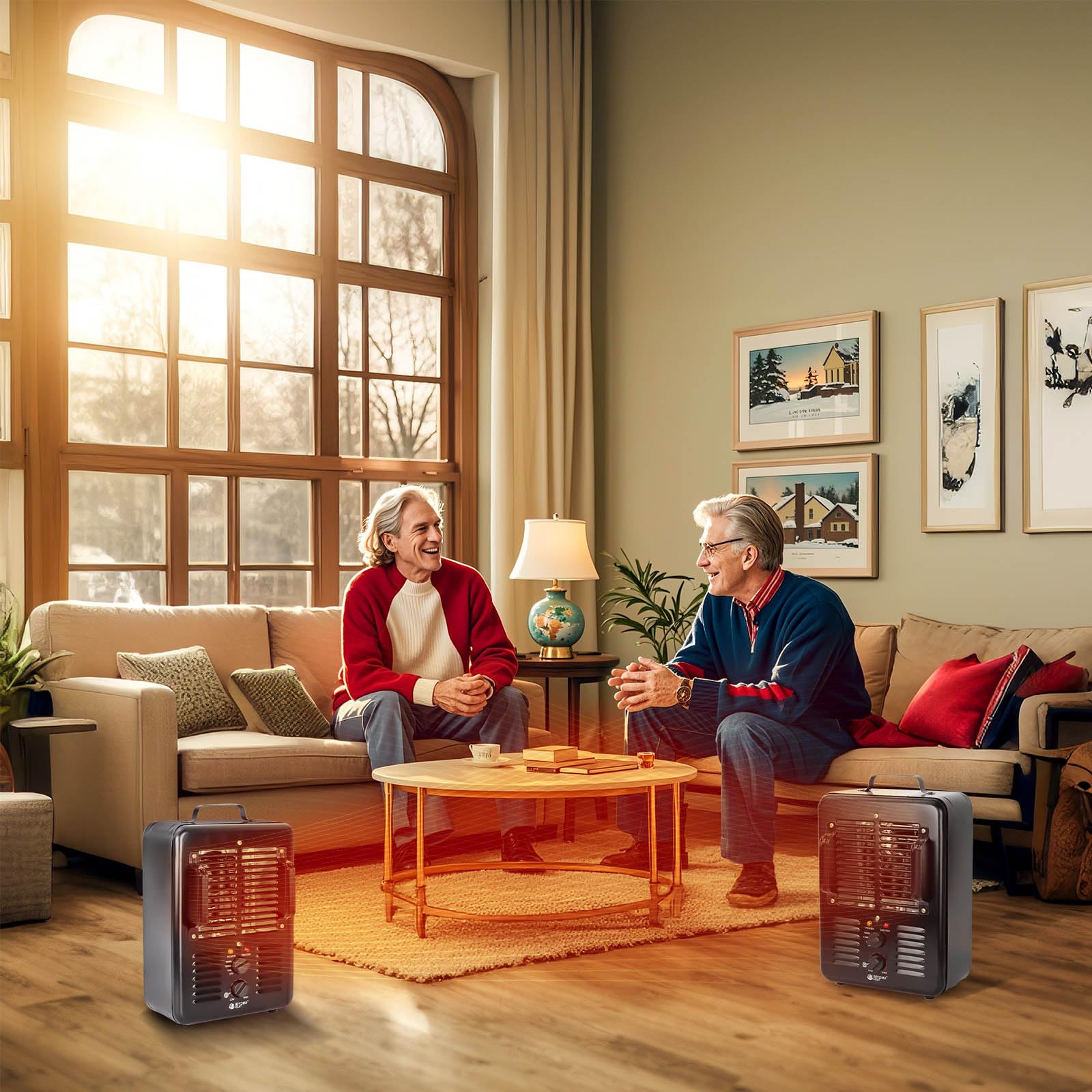 Beyond Heat Milkhouse Space Heater, 1300W/1500W Electric Heater With Thermostat, 3 Heat Settings, Safe And Quiet Heater For Gara