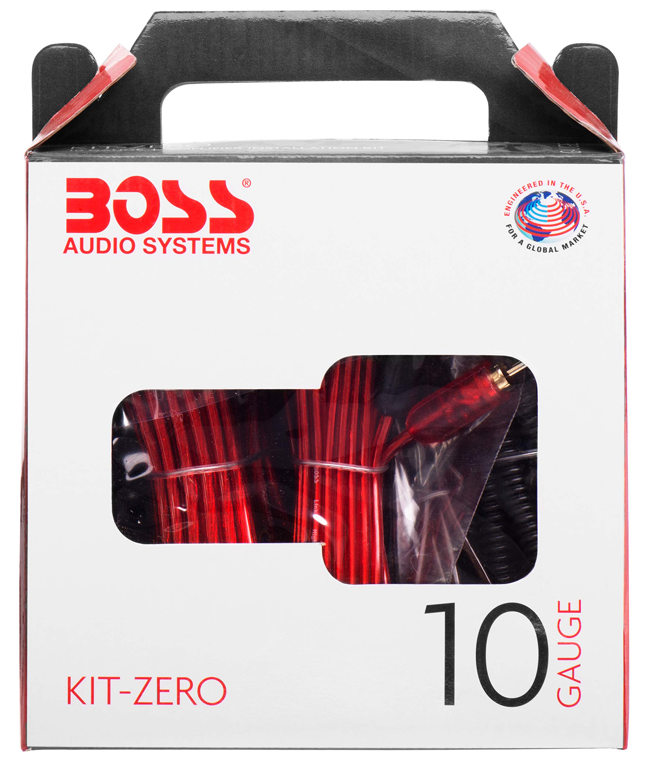 Boss Audio Systems Kit Zero 10 Gauge Car Amplifier Install Wiring Kit   Makes Connections And Brings Power To Your Radio, Subwoo