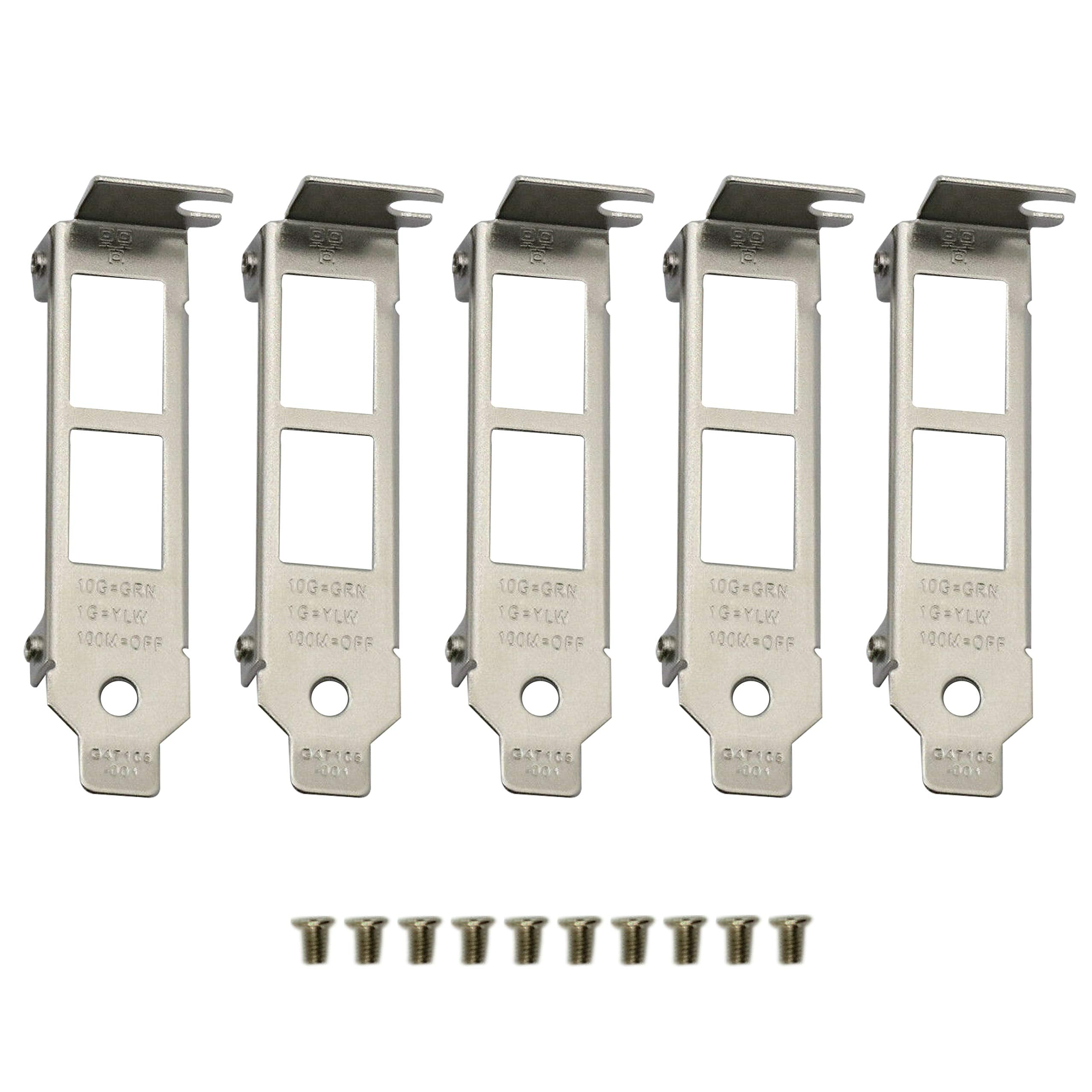Bestparts 5Pcs Generic Low Profile Brackets For Intel X540 T2 X550 T2 With Screws