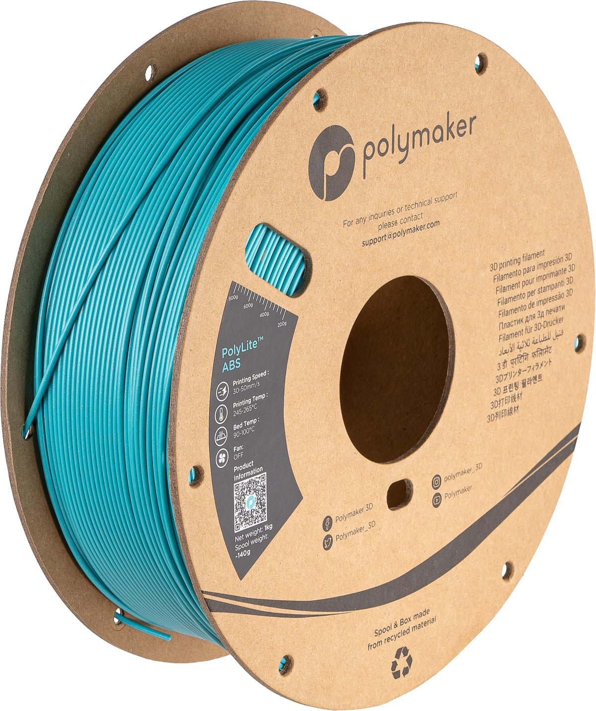 Polymaker Glitter Abs Filament 1.75Mm, Galaxy Teal Abs 3D Printer Filament 1.75Mm Heat Resistant 1Kg   Twinkling Abs 3D Printing