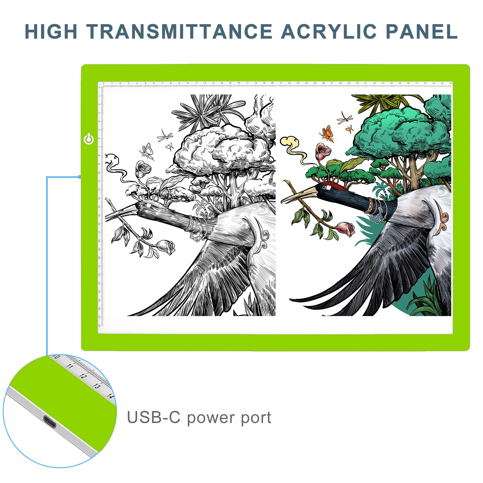 Litenergy A3 Led Copy Board Light Tracing Box, Ultra Thin Adjustable Usb Power Artcraft Led Trace Light Pad For Tattoo Drawing,