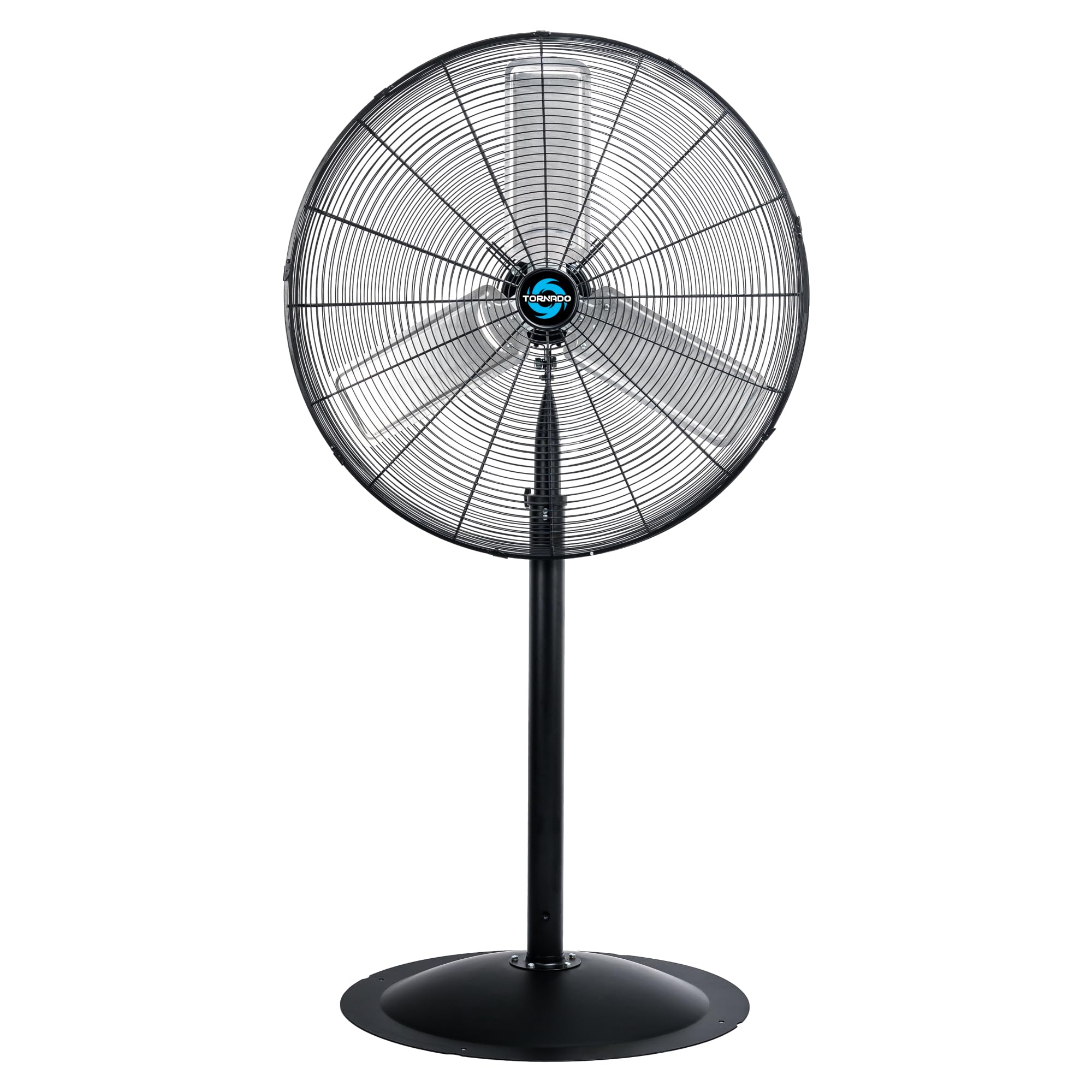 Tornado 8850 CFM 30    High Velocity Pedestal Fan, Oscillating, 3 Aluminum Blades, Commercial & Industrial Use, UL Listed, Black
