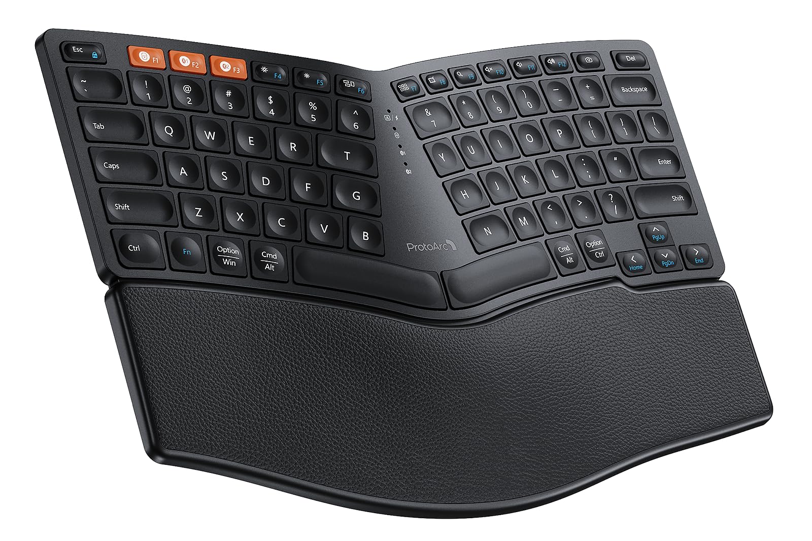 ProtoArc EK04 Mini Compact Wireless Ergonomic Keyboard  Black