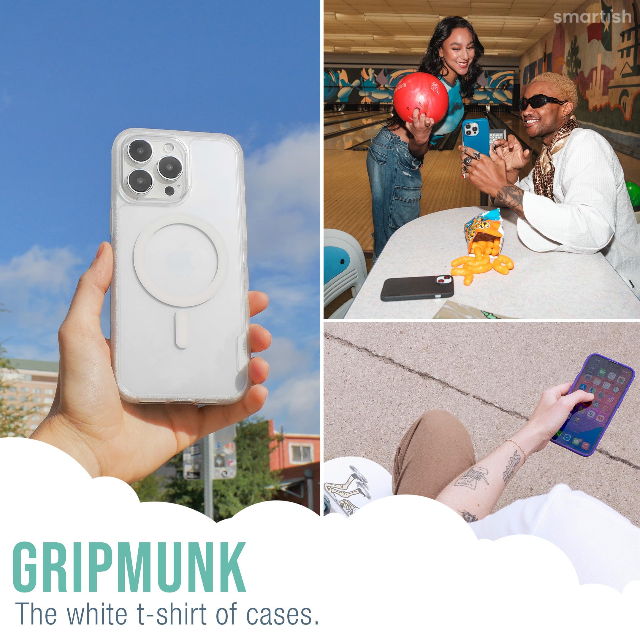 Smartish Iphone 15 Pro Max Slim Case   Gripmunk   [Lightweight + Protective] Thin Grip Magnetic Cover With Drop Protection For A