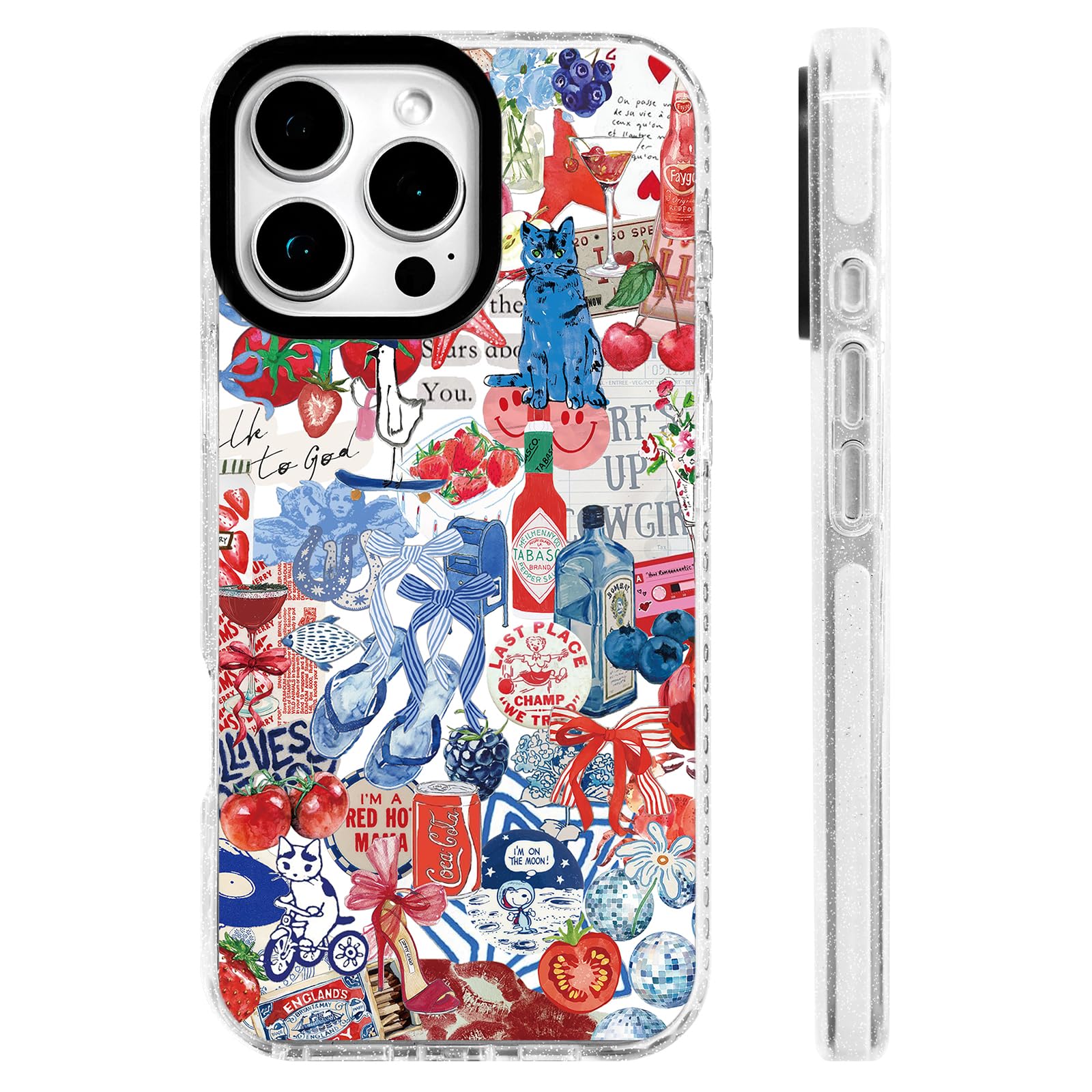 ChiCs-Flaura for iPhone 15 Pro Max Case [Military-Grade Drop Protection/Whimsical Soft TPU Protective/Camera Protection/for Wome