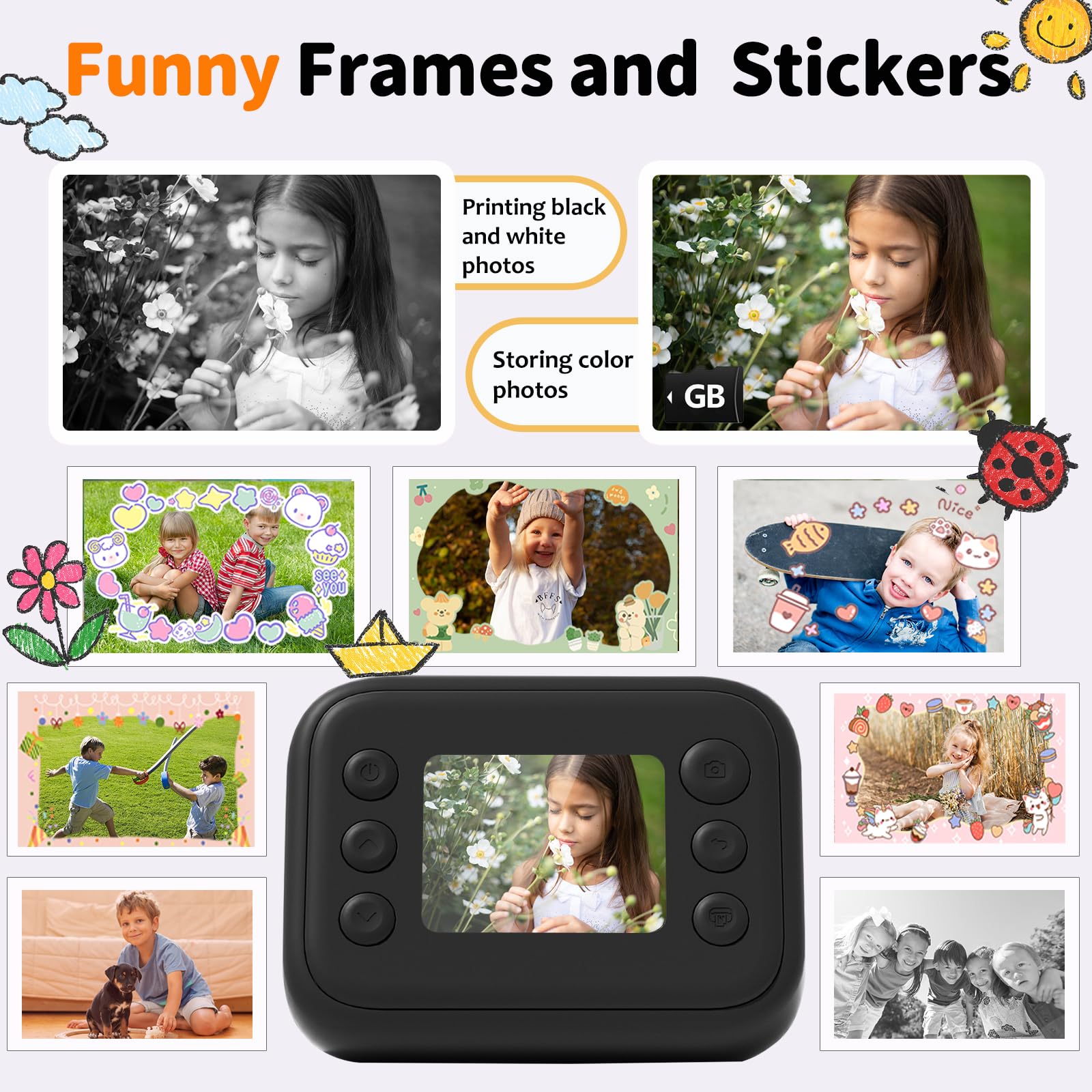 Joytrip Instant Print Camera For Kids, Christmas Birthday Gifts For Boys Girls Age 3 12, 48Mp Photos 1080P Digital Video Camera,