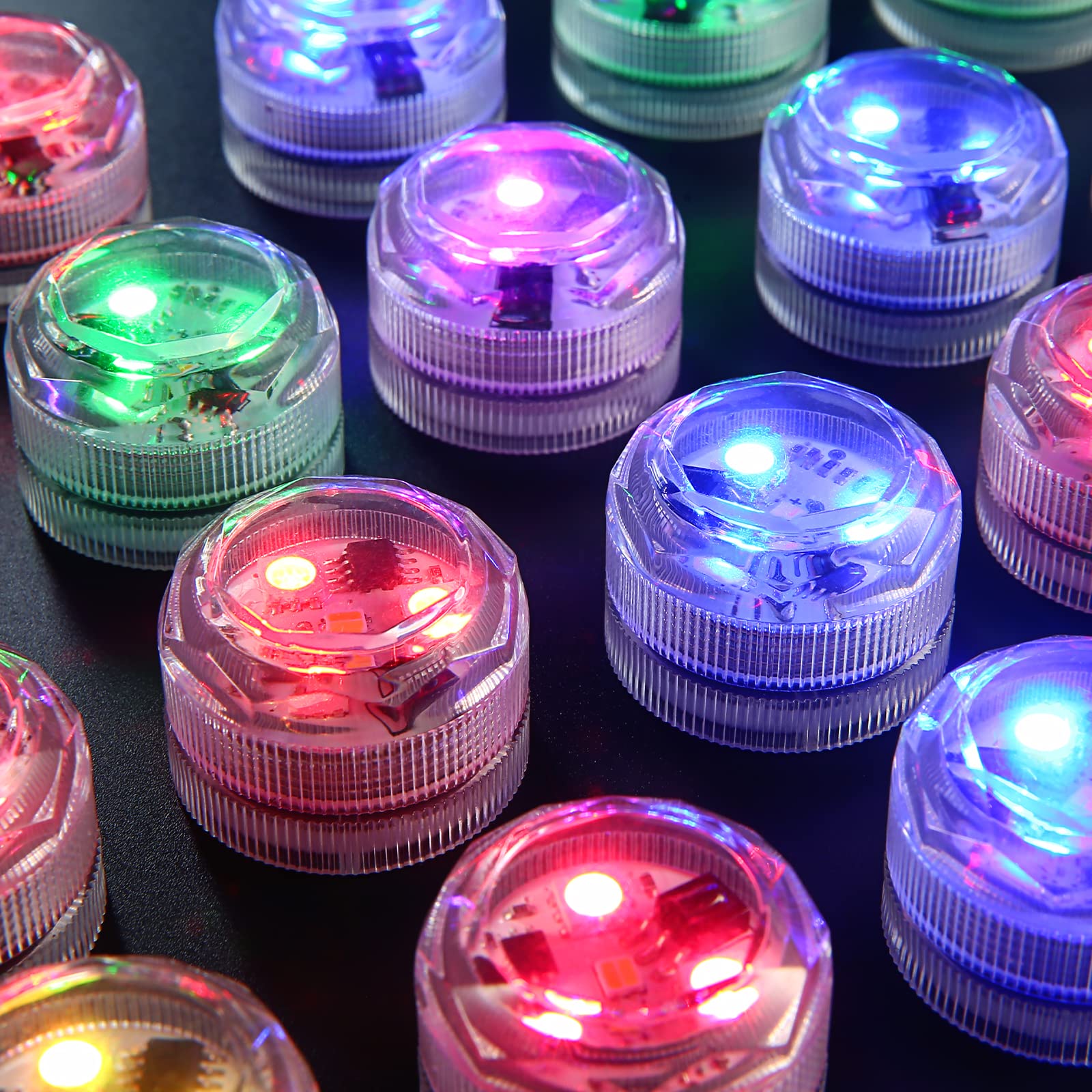 Idyl Light Submersible Led Lights With Remotes, Waterproof Tea Lights Candles Battery Operated Rgb Color Changing Small Led Ligh