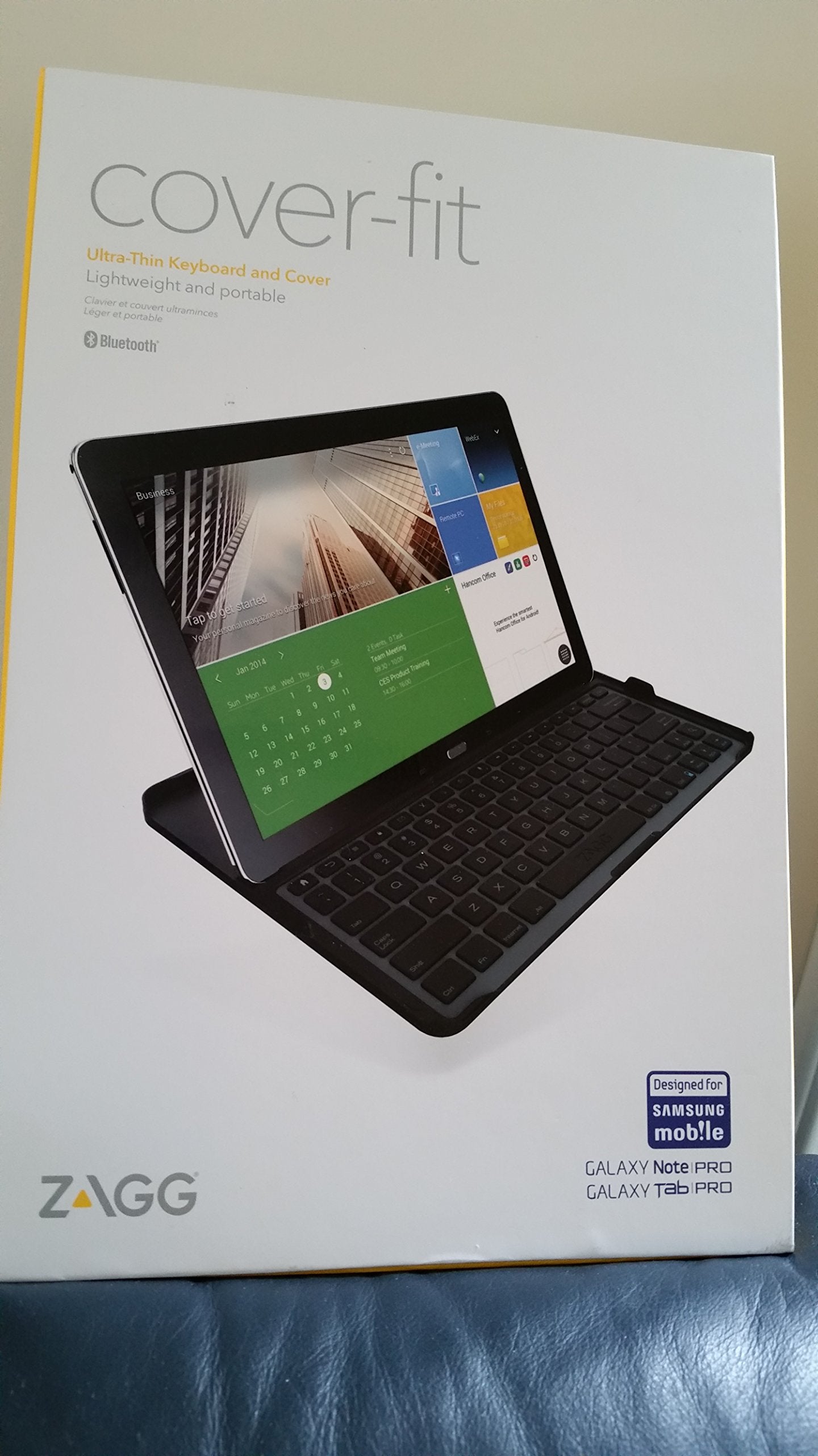 ZAGG ZAGGKeys Pro Cover Fit  Bluetooth Keyboard for Samsung Galaxy Note Pro  Black (N12PKBBB0)