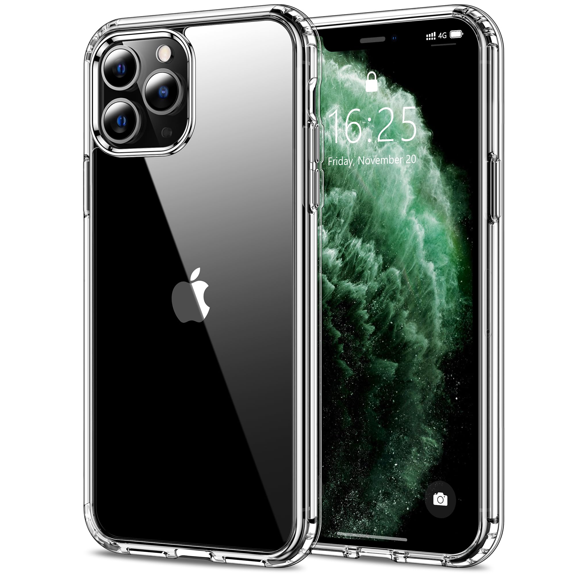HOOMIL Case for iPhone 11 Pro Max 6.5-Inch, Anti-Yellowing, Drop Protection, Anti-Scratch Transparent Hard Back Phone Cover - Cr