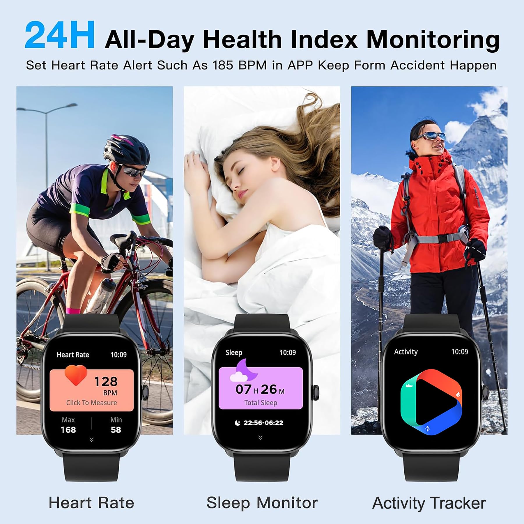 Bribejat Smart Watch For Men Women(Answer/Make Call), Hd 1.95 Zinc Alloy Case Smartwatch, Waterproof Fitness Tracker Pedometer