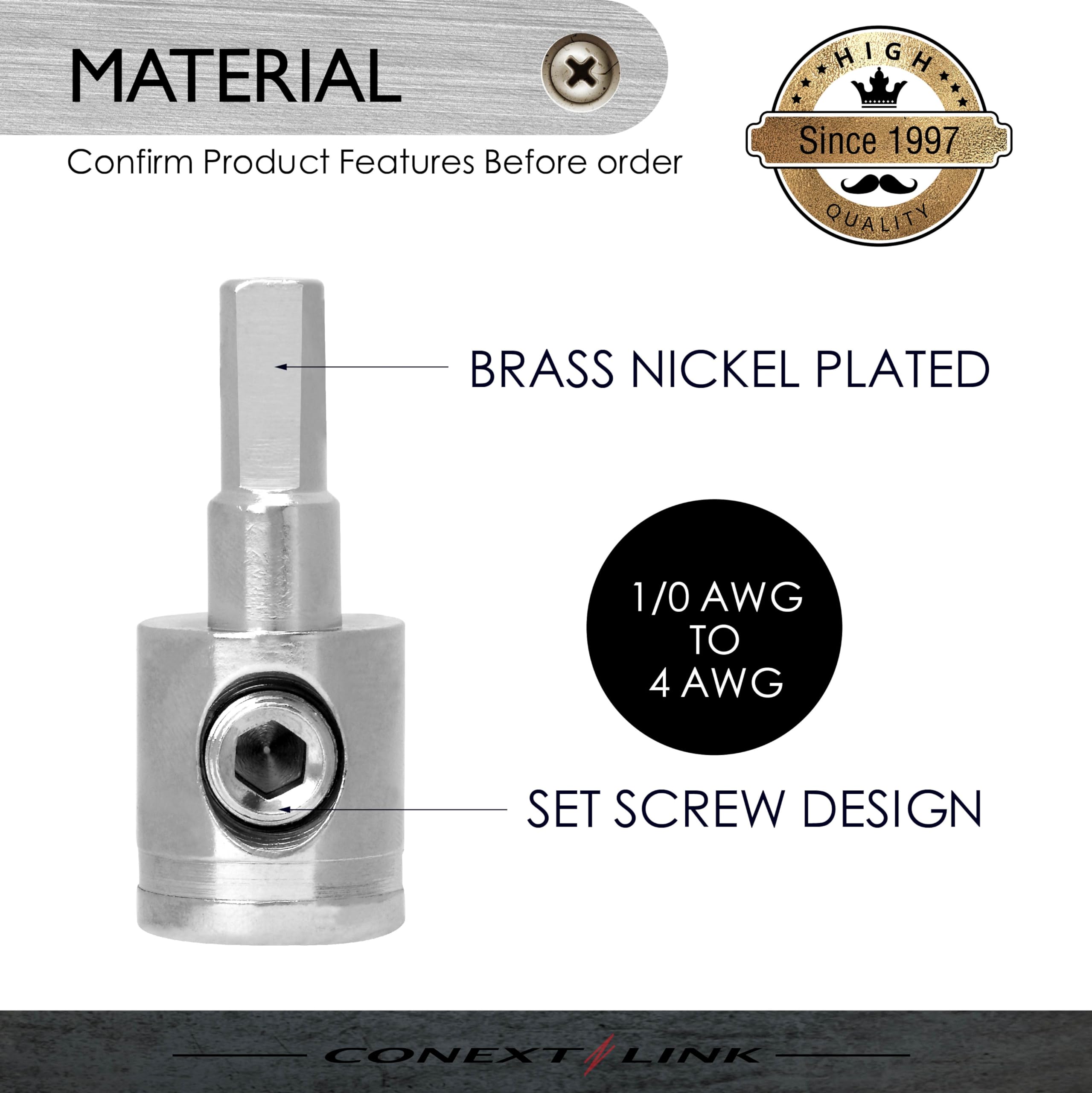 Conext Link Gad04 1/0 Gauge To 4 Gauge Wire Reducer 2 Pack (16700)