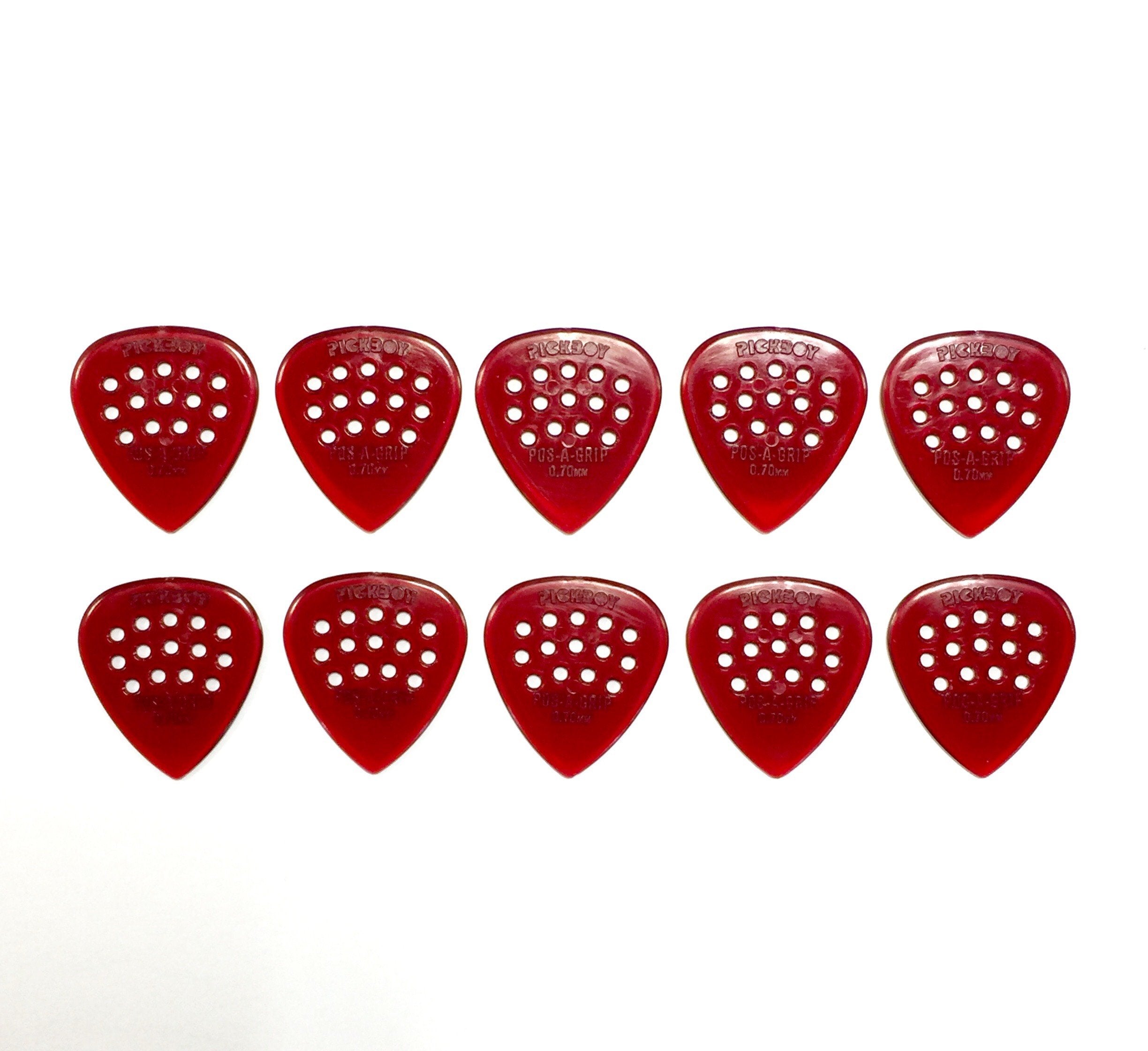 Pickboy Pos A Grip, Red, Polycarbonate, 0.70Mm, 10 Picks