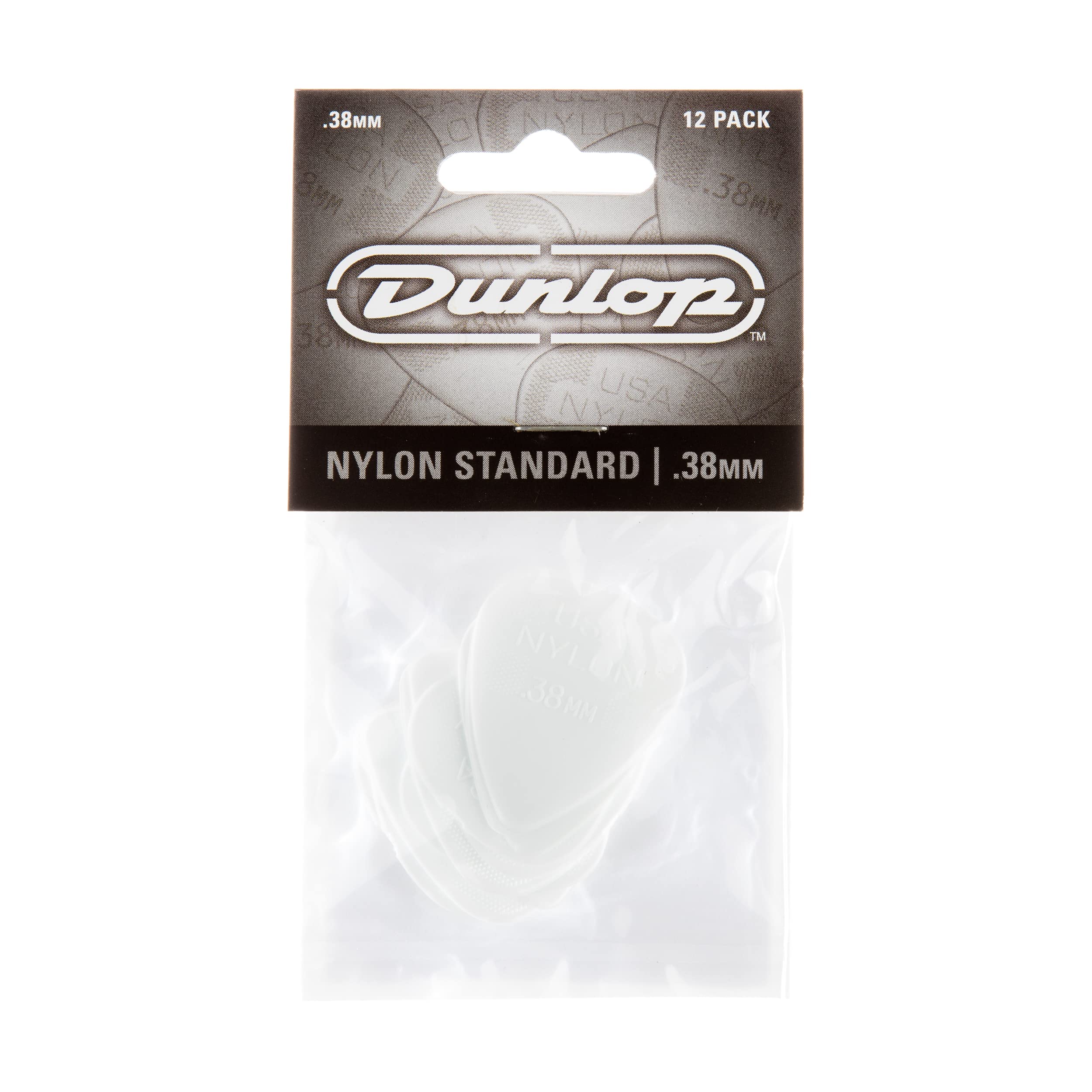Dunlop 44P038 Nylon Standard Pick .38Mm  12 Pack