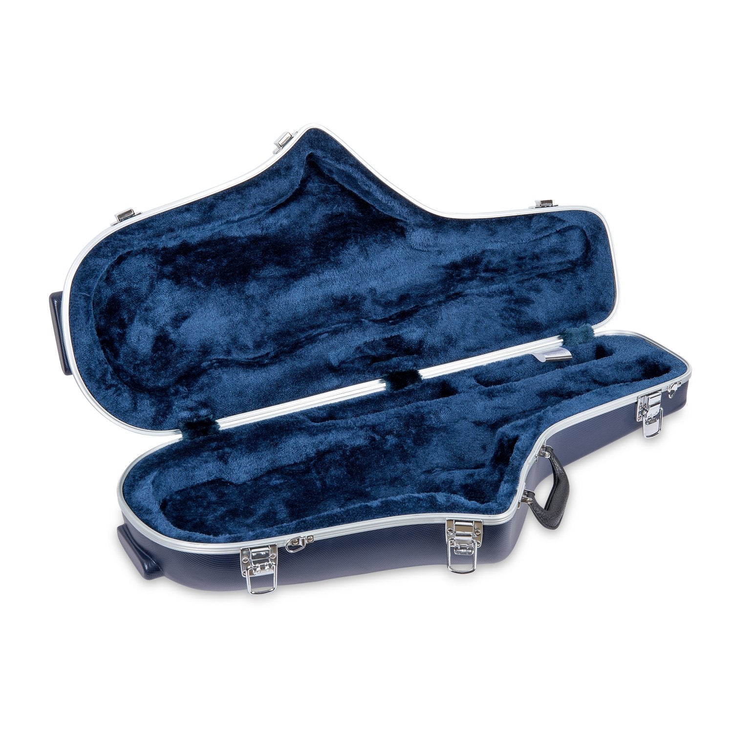 Crossrock Tenor Saxophone Case - Contoured Blue Diamond, Deep Blue Velvet, Security Lock, Detachable Strap - Model CRA862TSBL