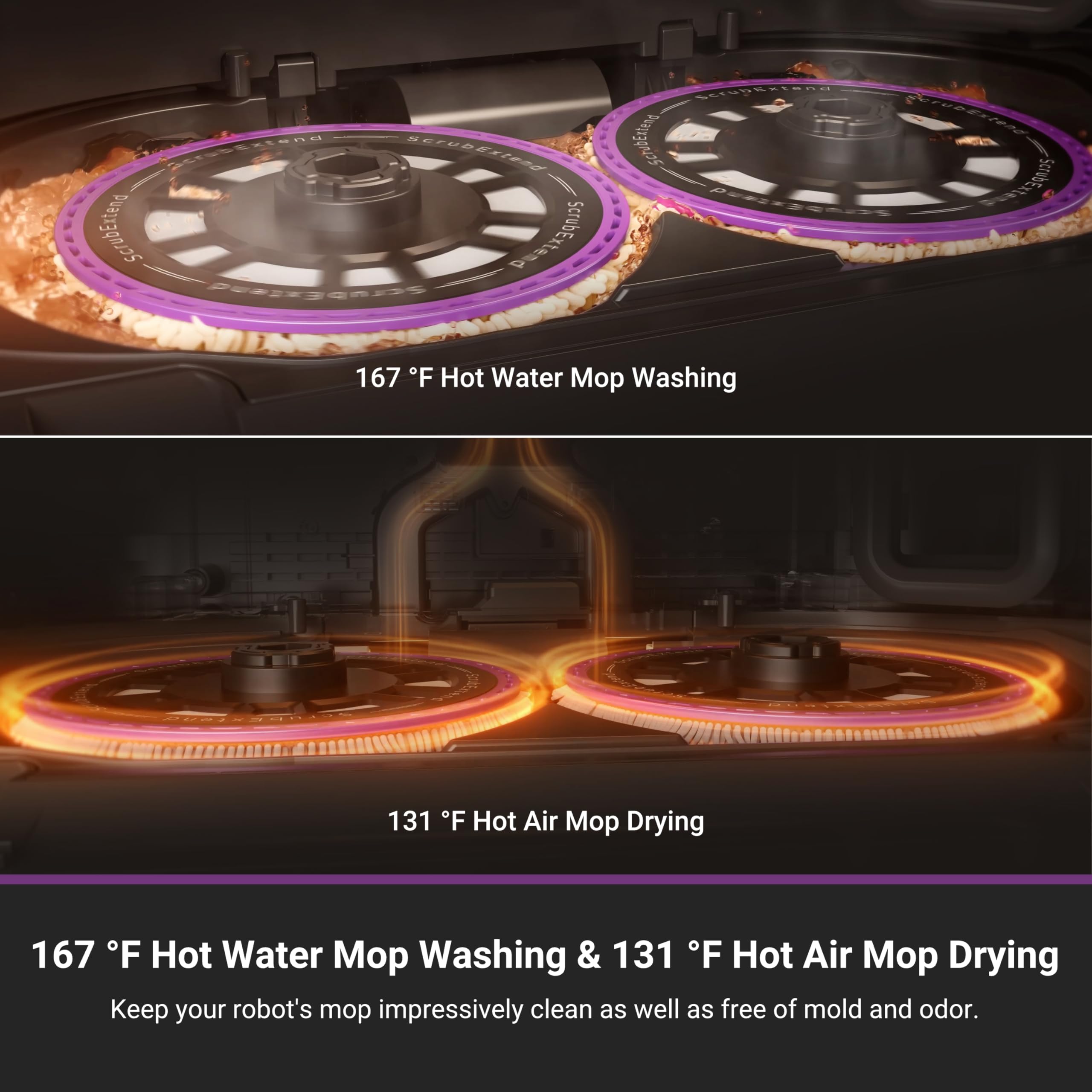 Eureka J15 Ultra Self Emptying Robot Vacuum, 19,000 Pa Suction, Flex-Arm Mop Design, 167?Hot Water Mop Washing & 131F Hot Air Dr