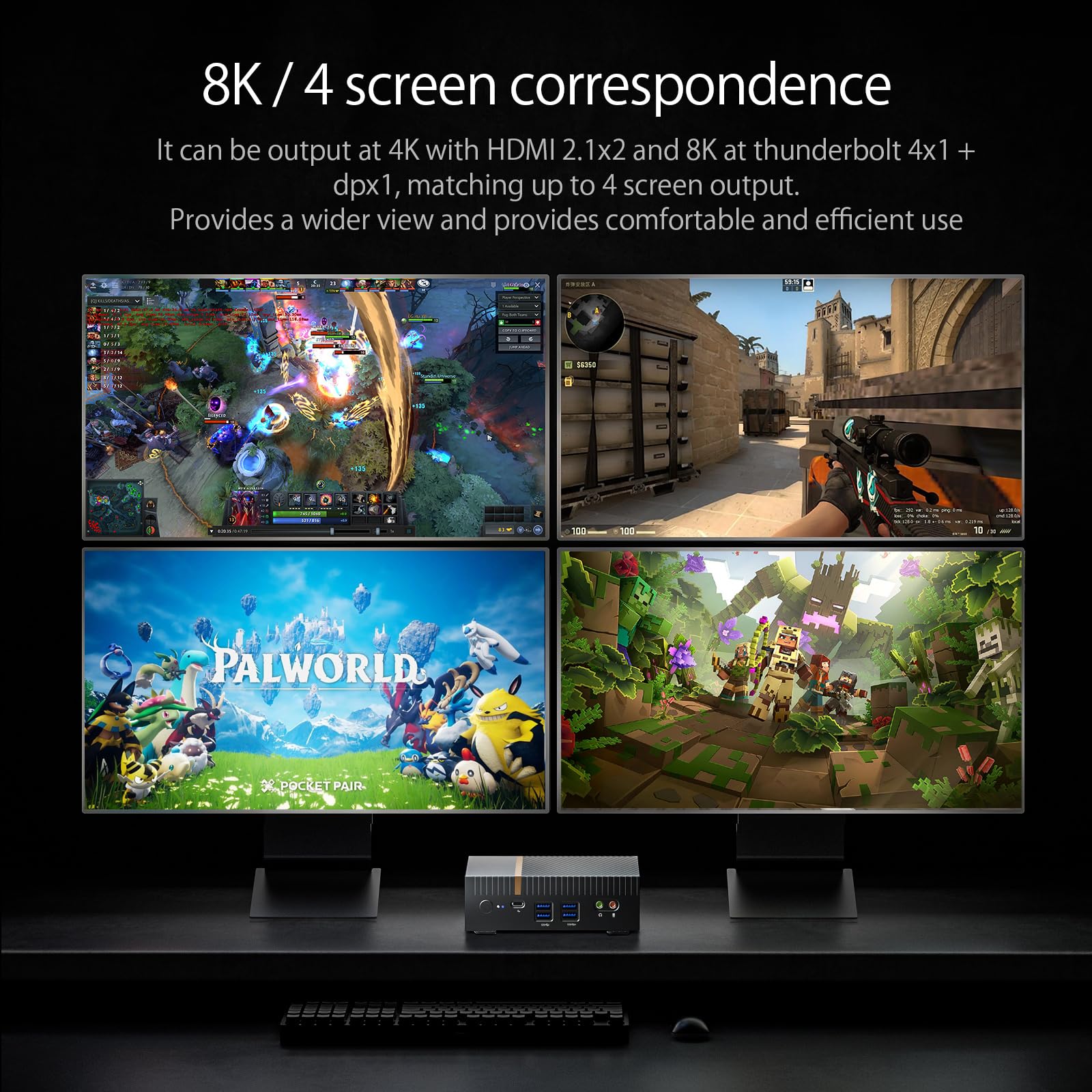 Goodtico Mini Pc I9 12900H 12Th Gen 14Cores 20Threads(Up To 5.0Ghz) 32Gb Ddr4 1Tb Pcie 4.0 Ssd Computer With Dual Hdmi 2.5G Lan