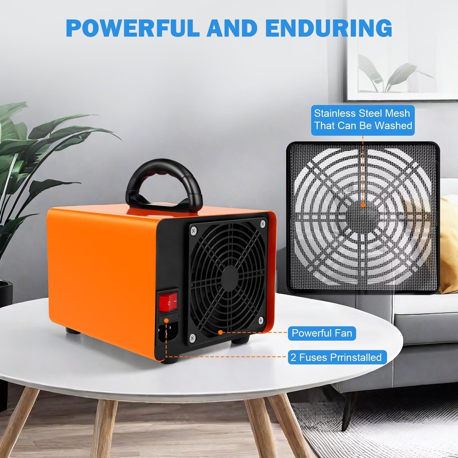 Ozone Generator 80,000Mg/H, Ozone Machine Odor Removal Ozone Odor Eliminator Ozonator Air Ionizer Deodorizer For Home/Car/Smoke/